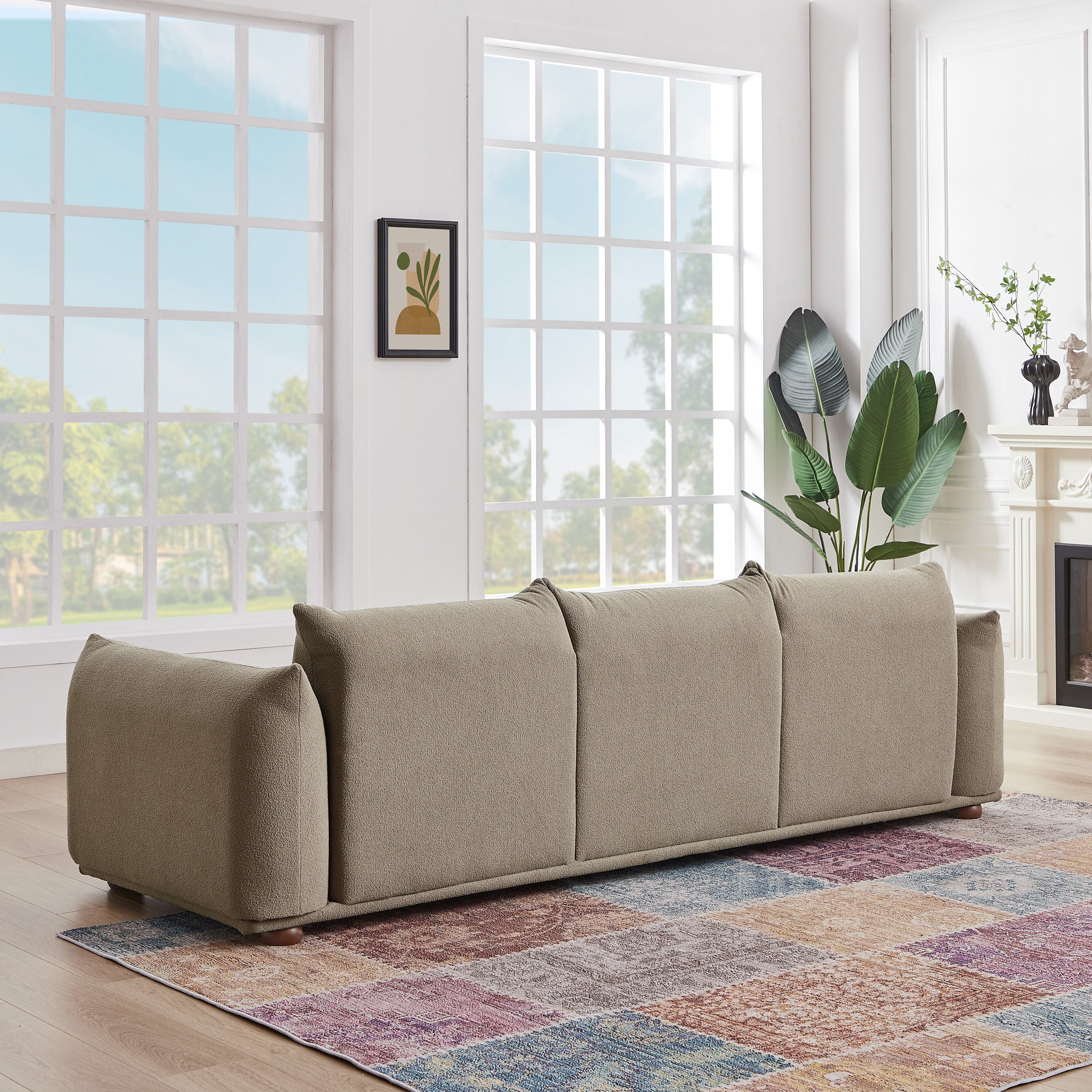 Archer Mocha Boucle Sofa - MidinMod