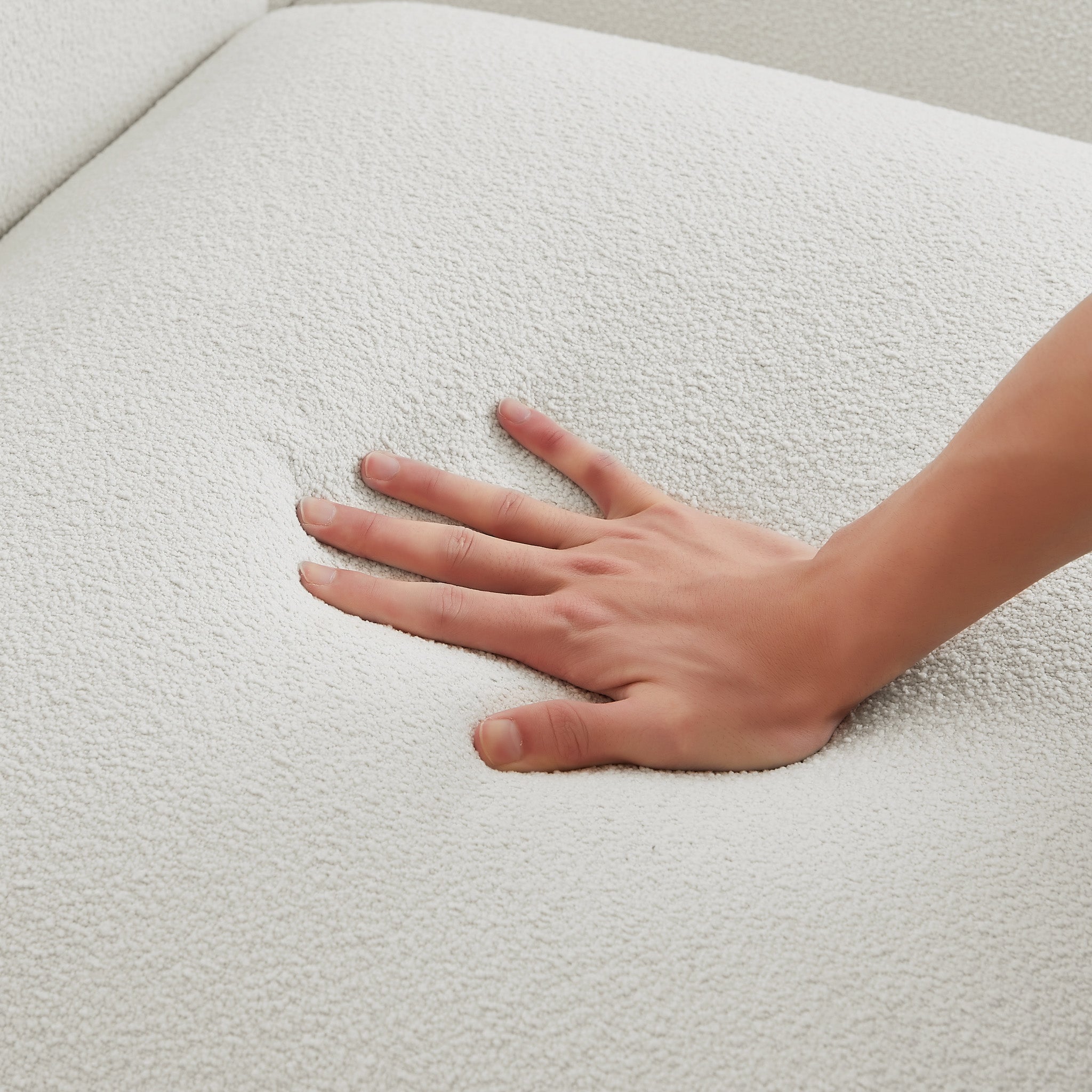 Archer Cream Boucle Sofa - MidinMod
