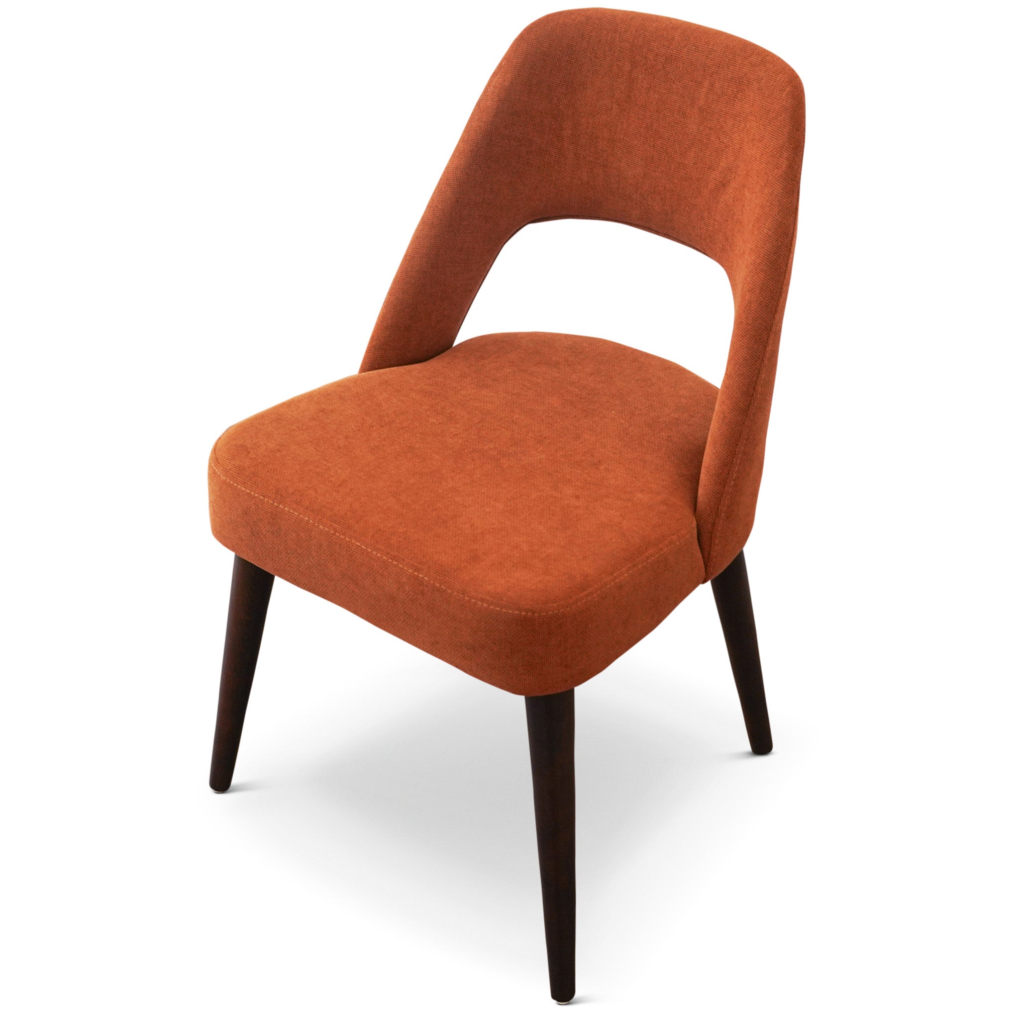Ariana Modern Dining Chair Burnt Orange Fabric Set of 2 - MidinMod