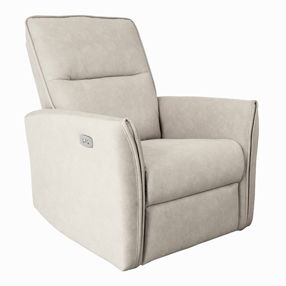Ashland Cream Suede Recliner Chair - MidinMod