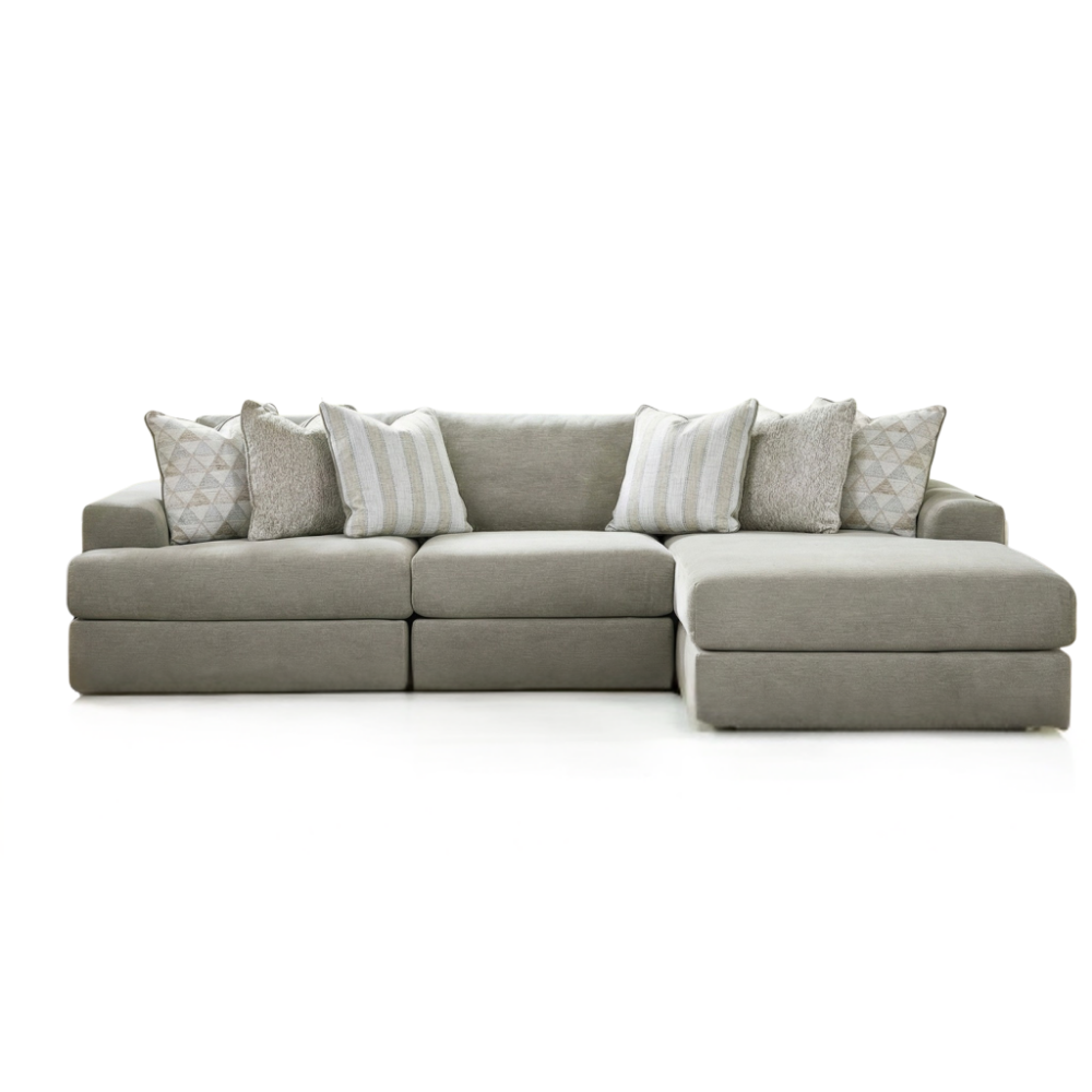 Avaliyah 3-Piece Modular Sectional with Reversible Cushions and Waterfall Chaise