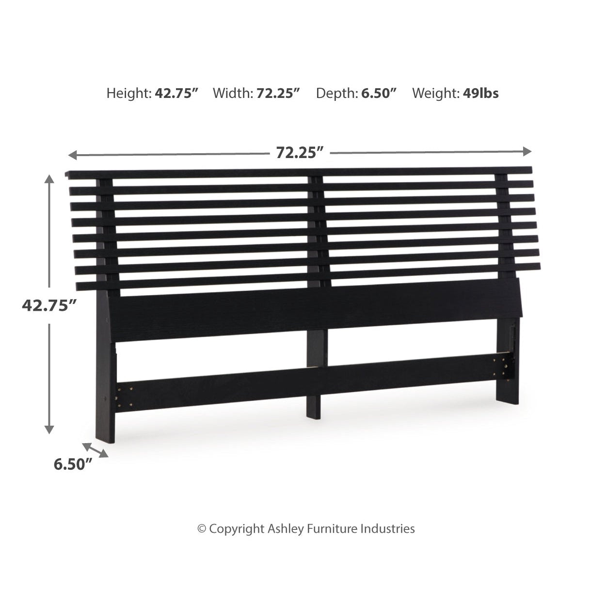 Danziar Queen Slat Headboard, Dresser, Mirror, Chest and Nightstand