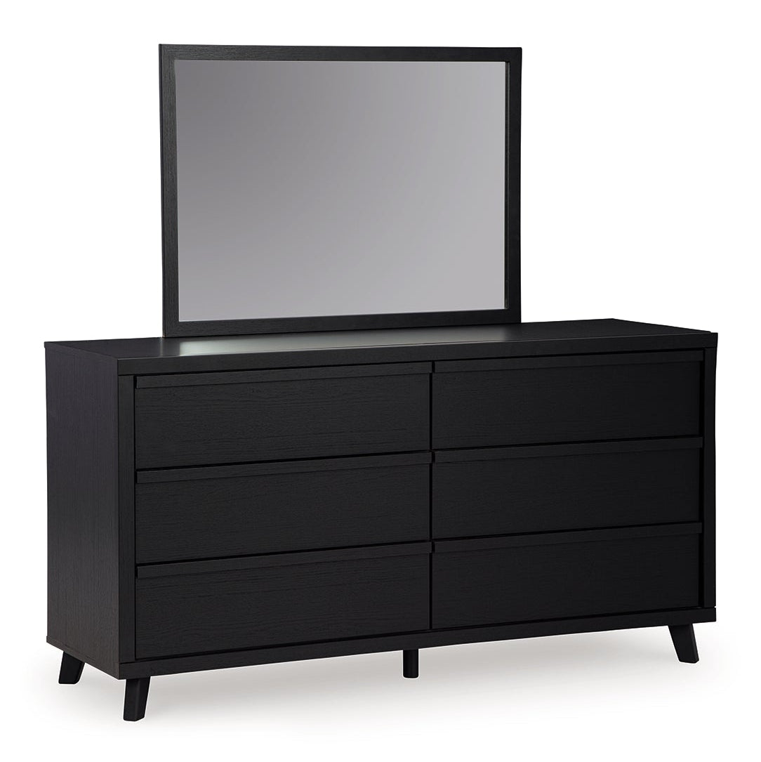 Danziar Queen Slat Headboard, Dresser, Mirror, Chest and Nightstand
