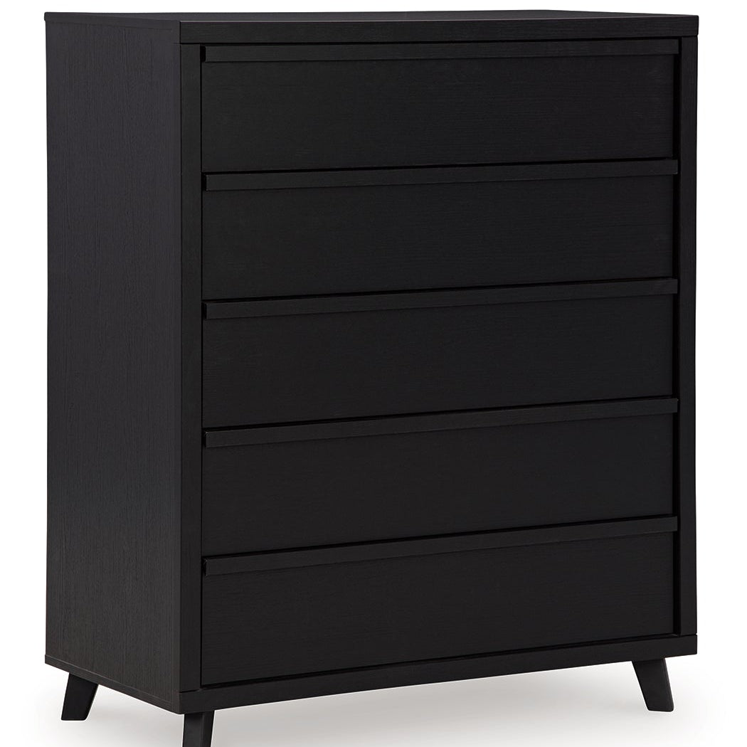 Danziar King Slat Headboard, Dresser, Mirror, Chest and Nightstand