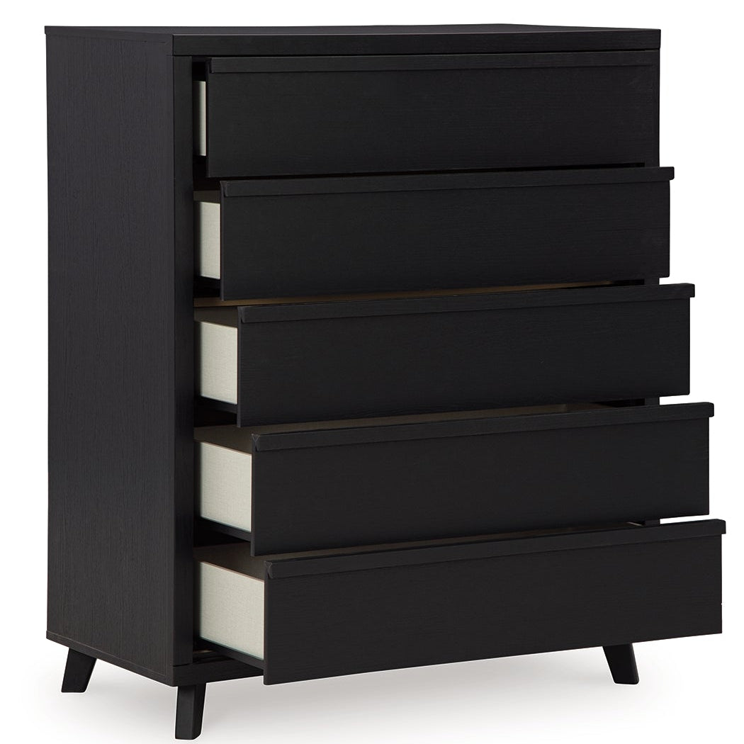 Danziar King Slat Headboard, Dresser, Mirror, Chest and Nightstand