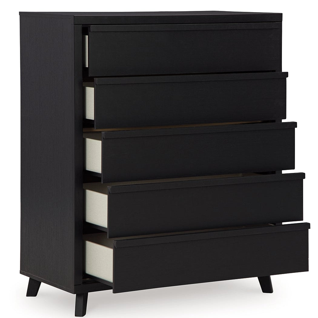 Danziar Queen Slat Headboard, Dresser, Mirror, Chest and Nightstand