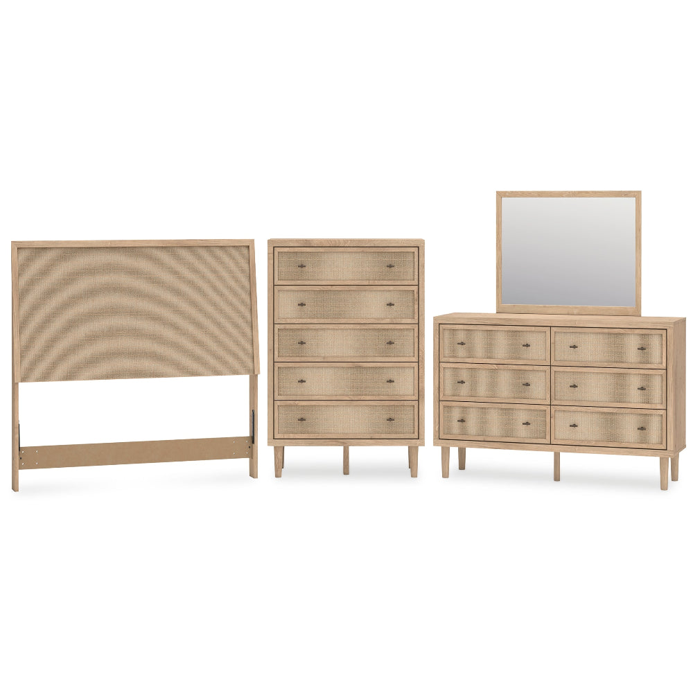 Cielden Queen Panel Headboard, Dresser, Mirror and Chest