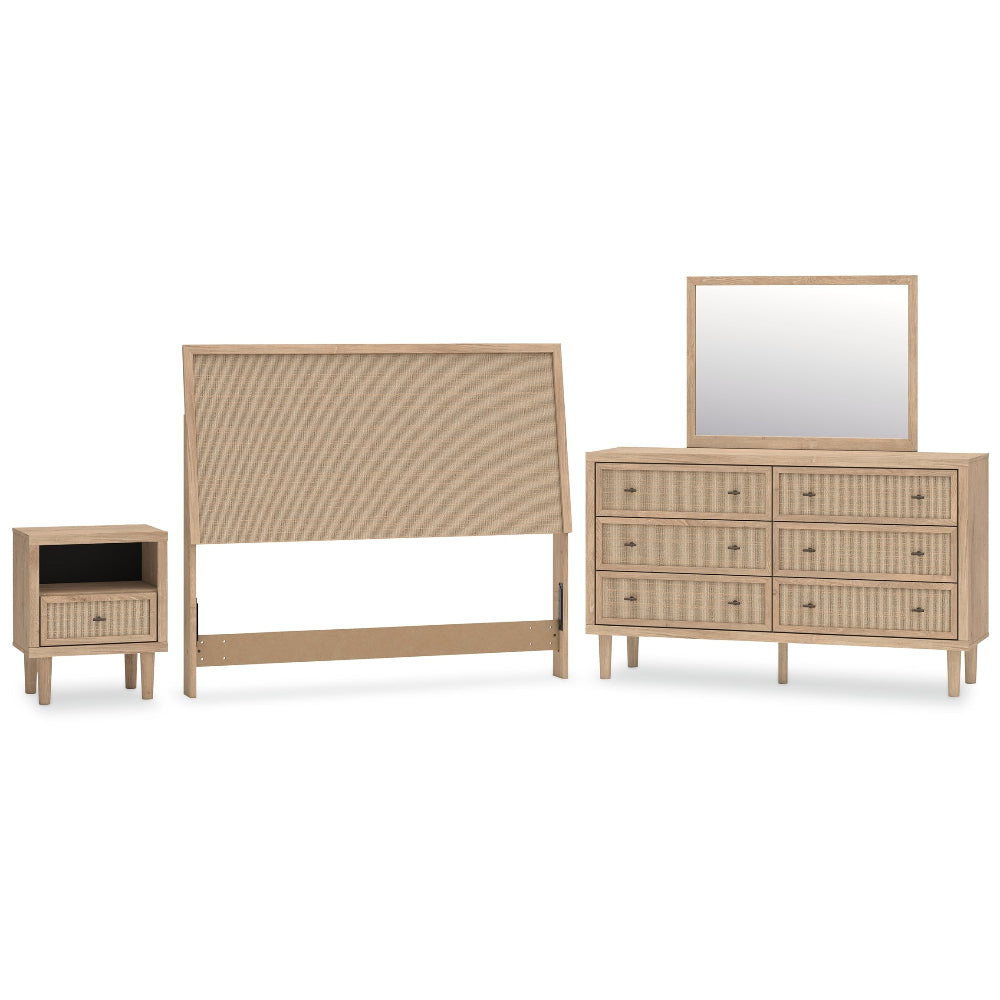 Cielden Queen Panel Headboard, Dresser, Mirror and Nightstand