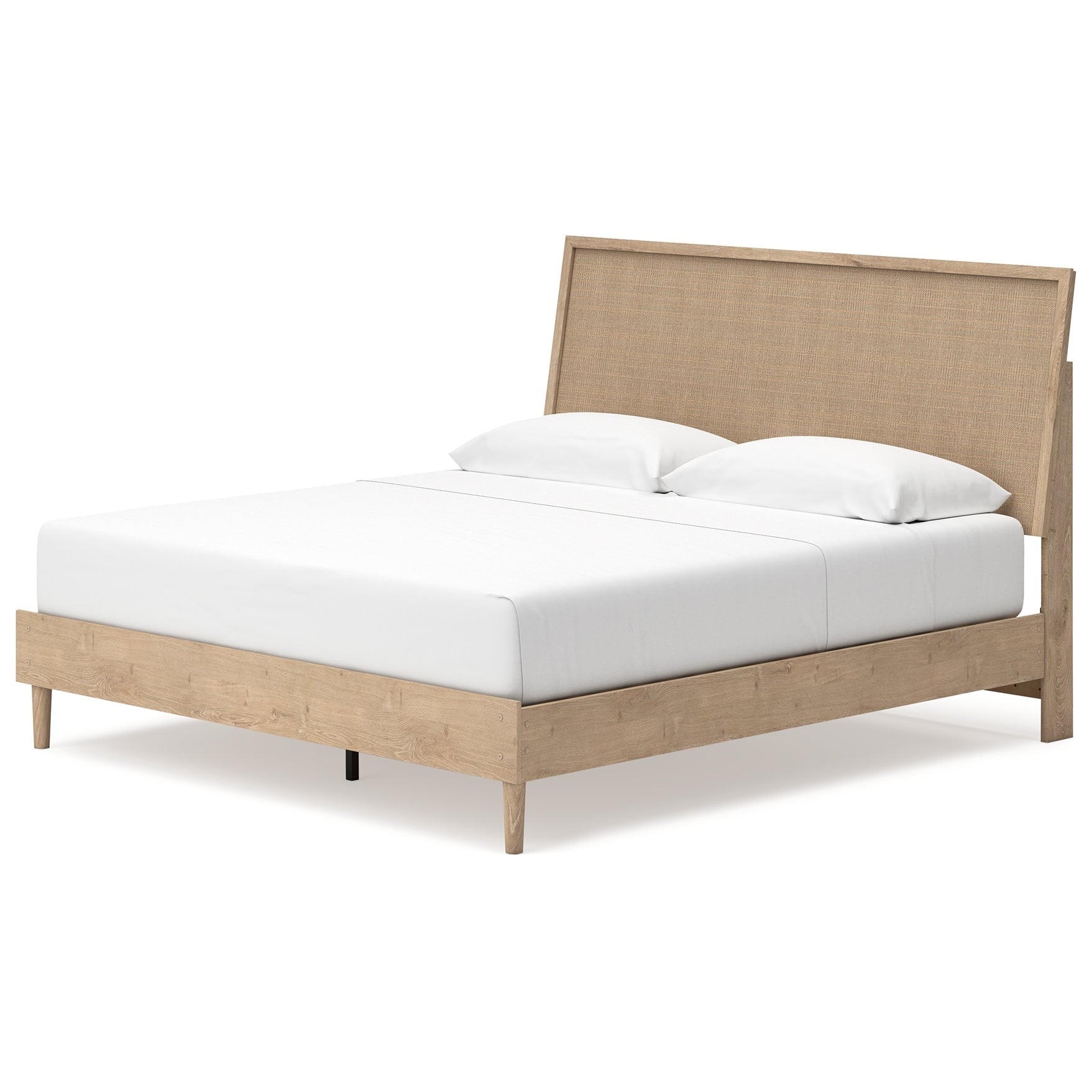 Cielden King Panel Bed with Mirrored Dresser