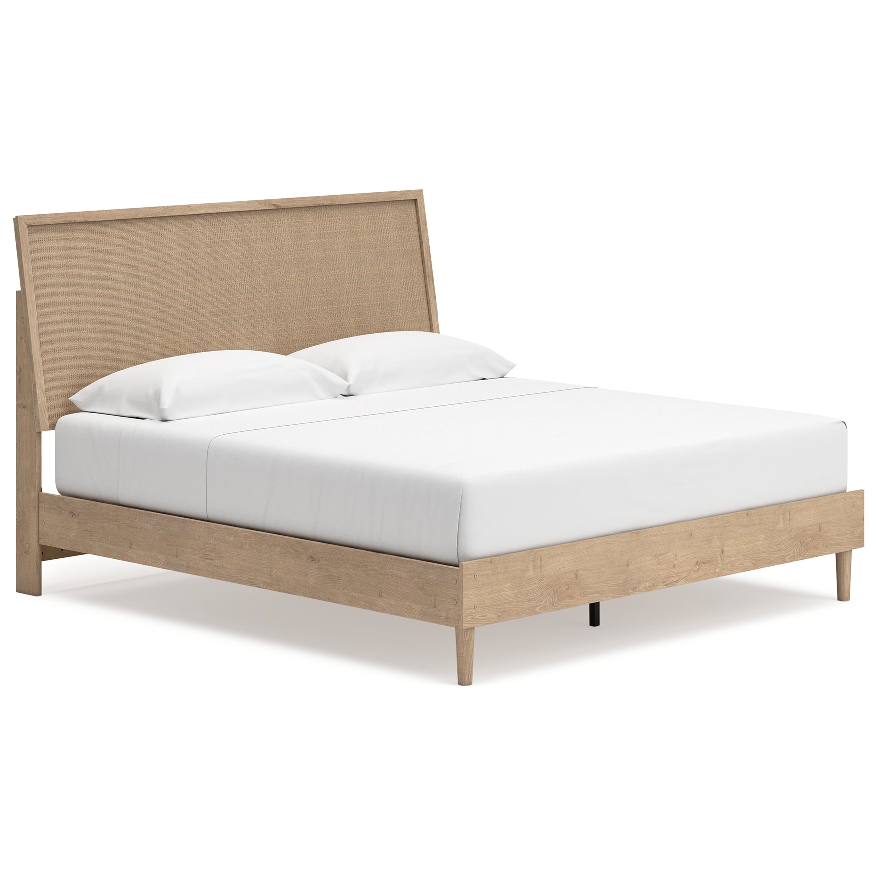 Cielden King Panel Bed with Mirrored Dresser and Chest