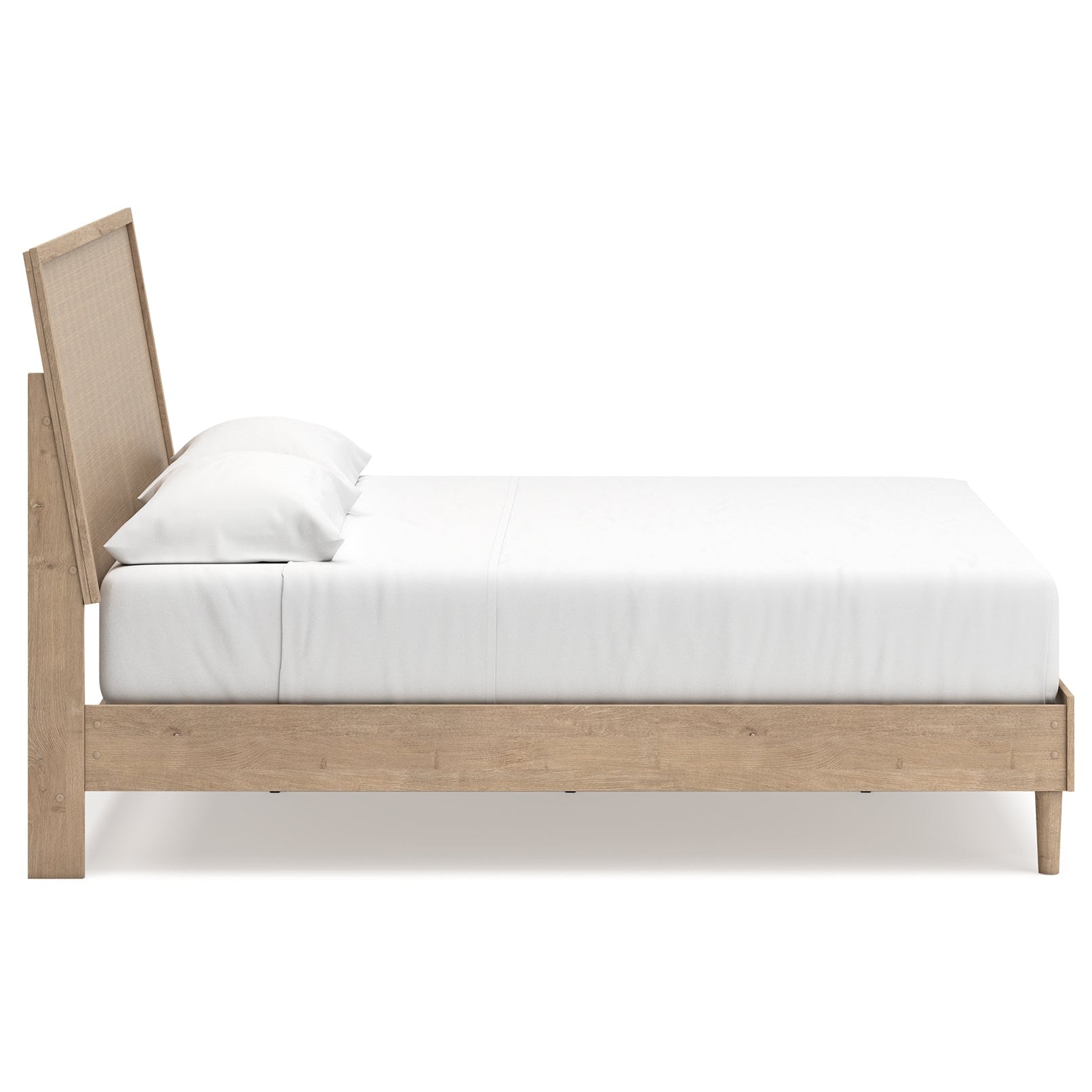 Cielden King Panel Bed with Mirrored Dresser and Nightstand