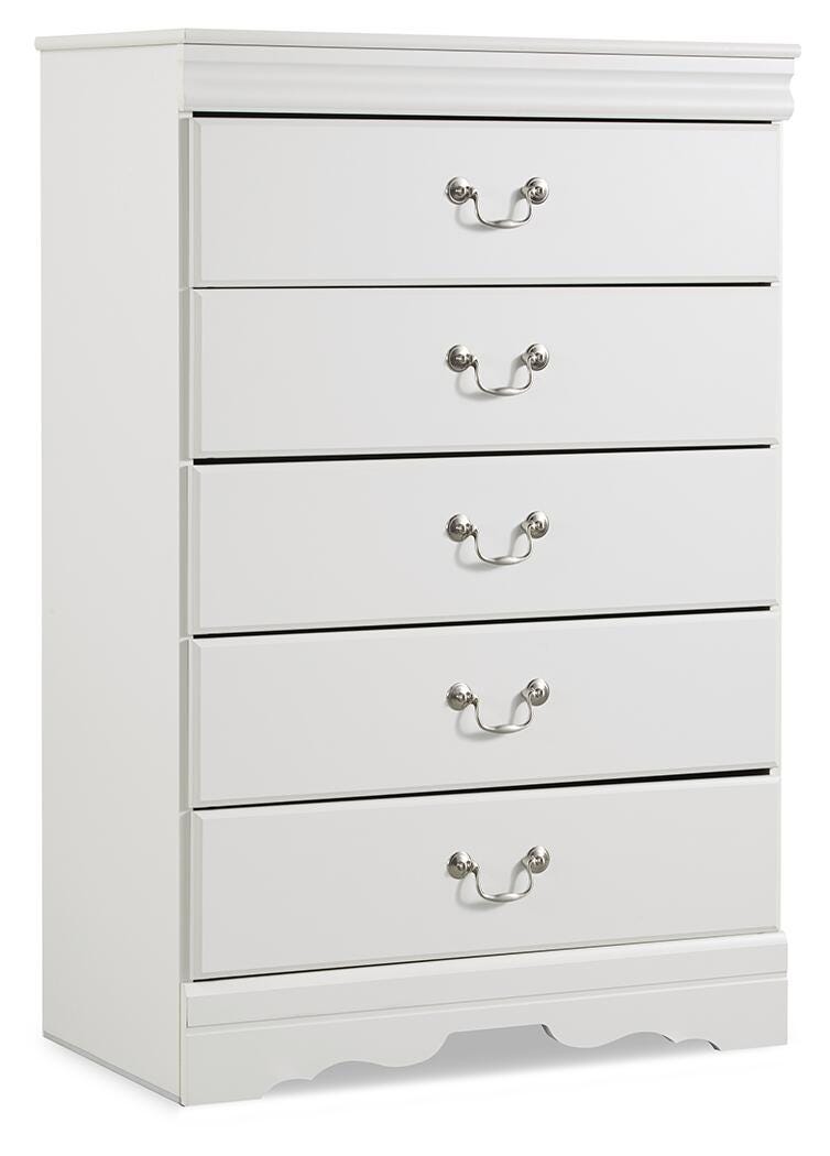 Anarasia Queen Sleigh Headboard, Dresser, Mirror and Chest