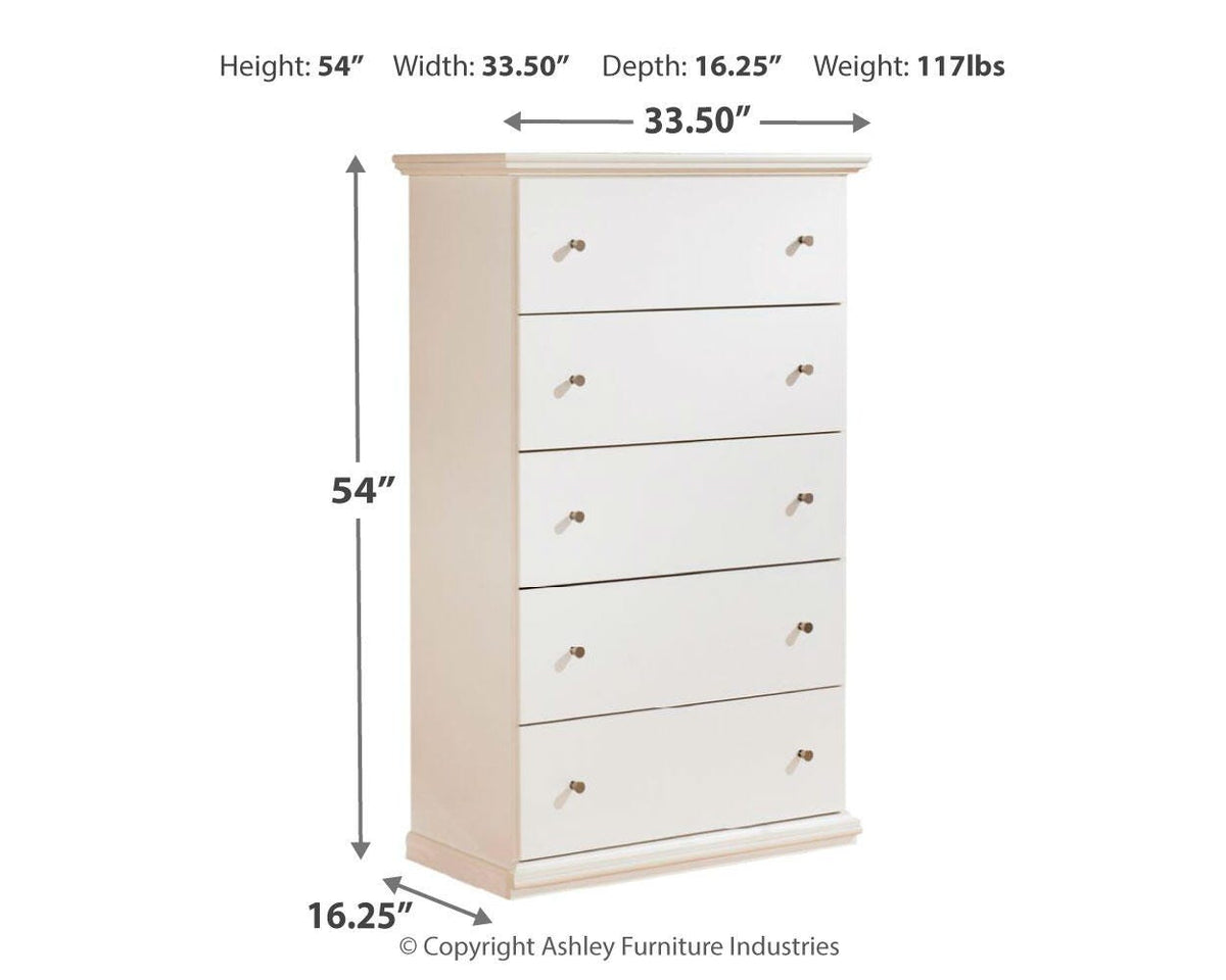 Bostwick Shoals King Panel Bed, Dresser, Mirror, Chest and Nightstand