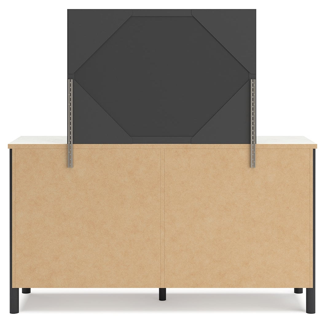Cadmori Full Upholstered Panel Bed, Dresser, Mirror, Chest and Nightstand