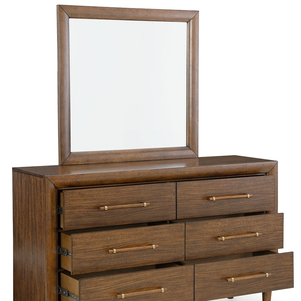 Lyncott Queen Upholstered Panel Bed, Dresser, Mirror and Chest