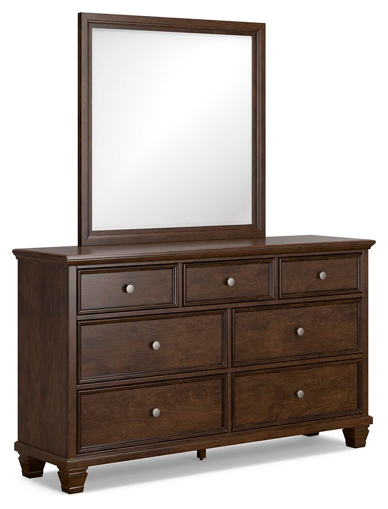 Danabrin California King Panel Storage Bed, Dresser, Mirror and Nightstand