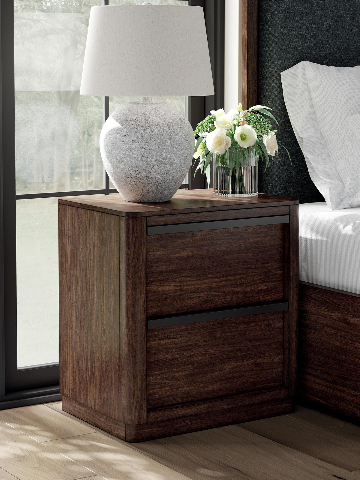 Dilenno Two Drawer Night Stand