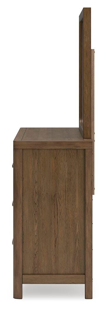 Cabalynn Queen Upholstered Bed with Mirrored Dresser, Chest and Nightstand