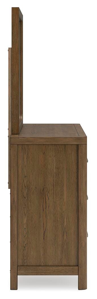 Cabalynn Queen Upholstered Bed with Mirrored Dresser, Chest and Nightstand