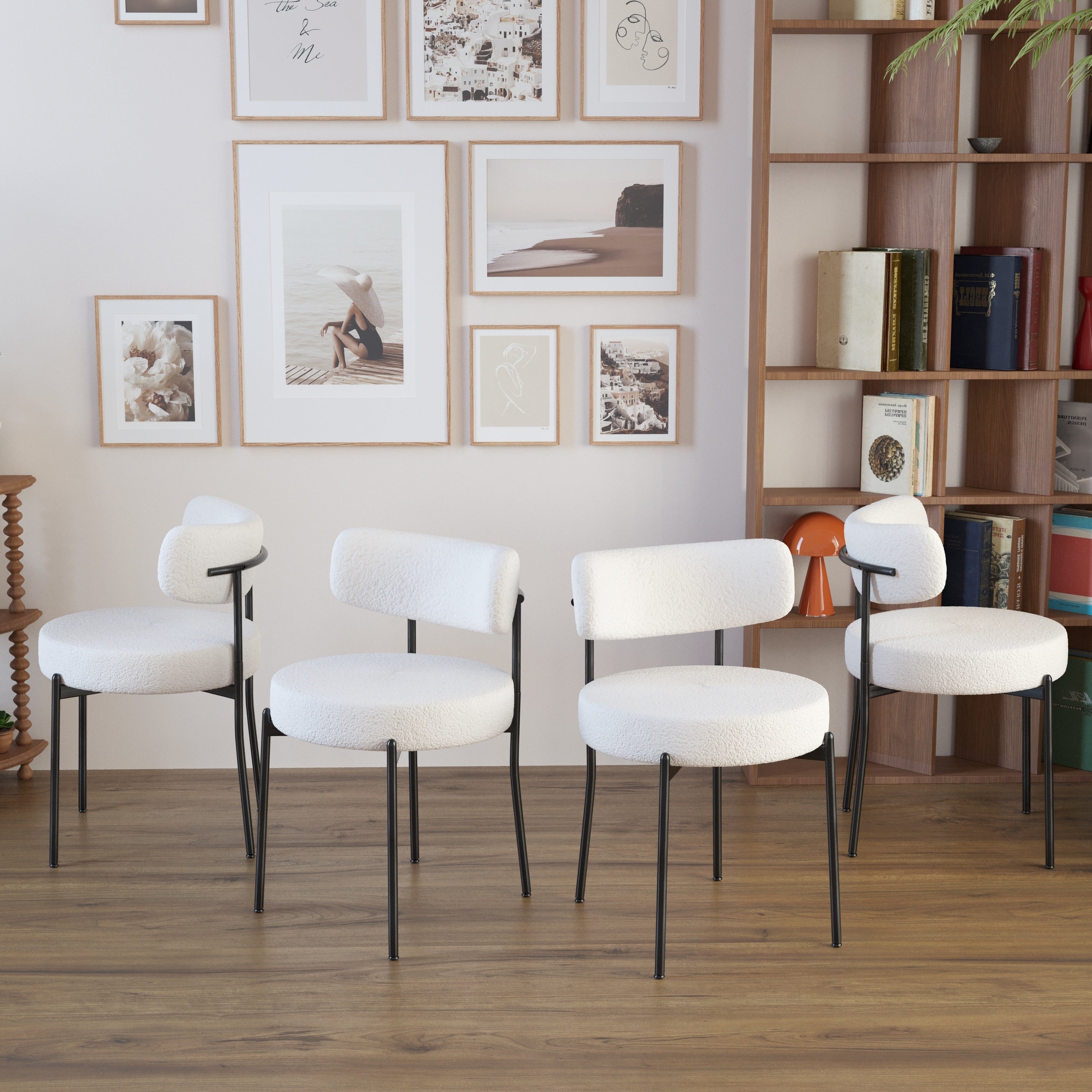 Mid-Century Modern White Dining Chair - MidinMod