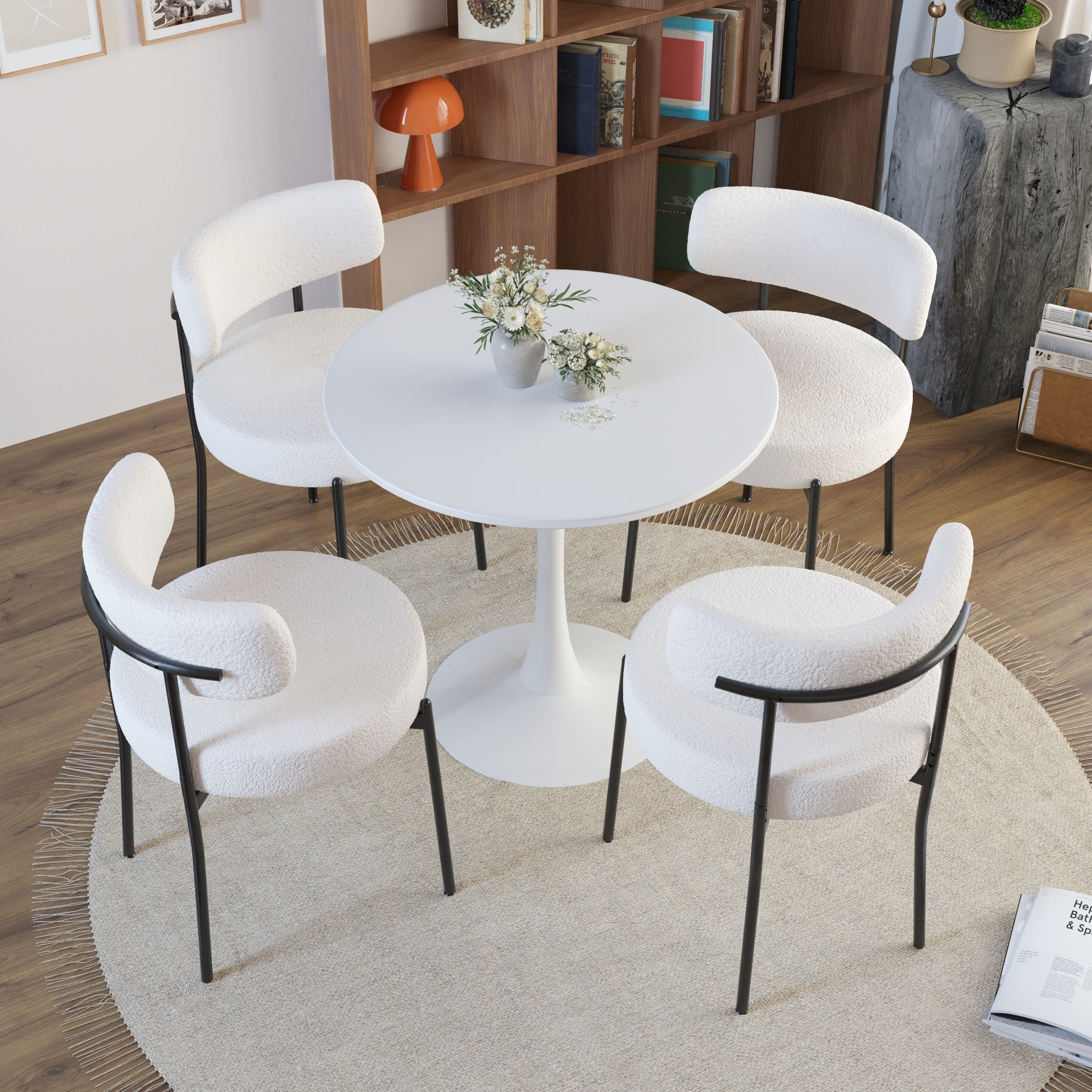 Mid-Century Modern White Dining Chair - MidinMod