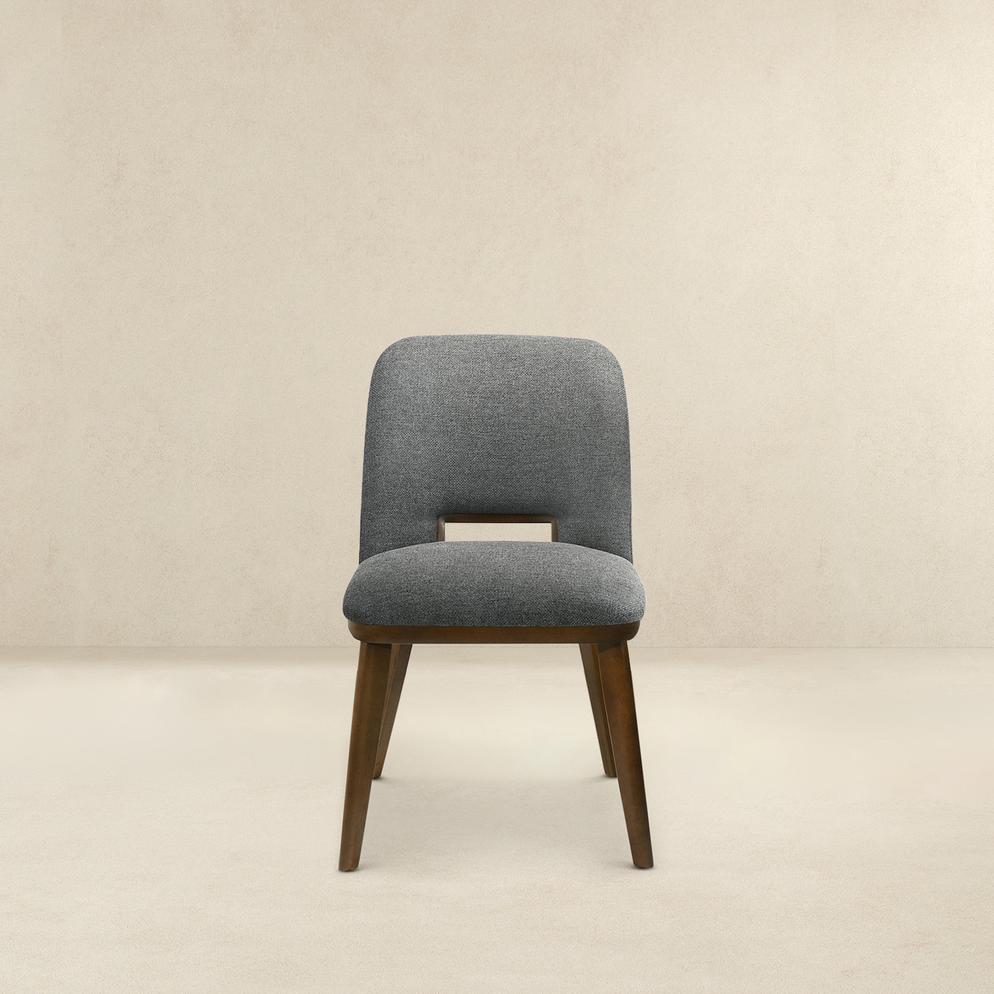 Bonney Dark Grey Fabric Dining Chair Set of 2 - MidinMod
