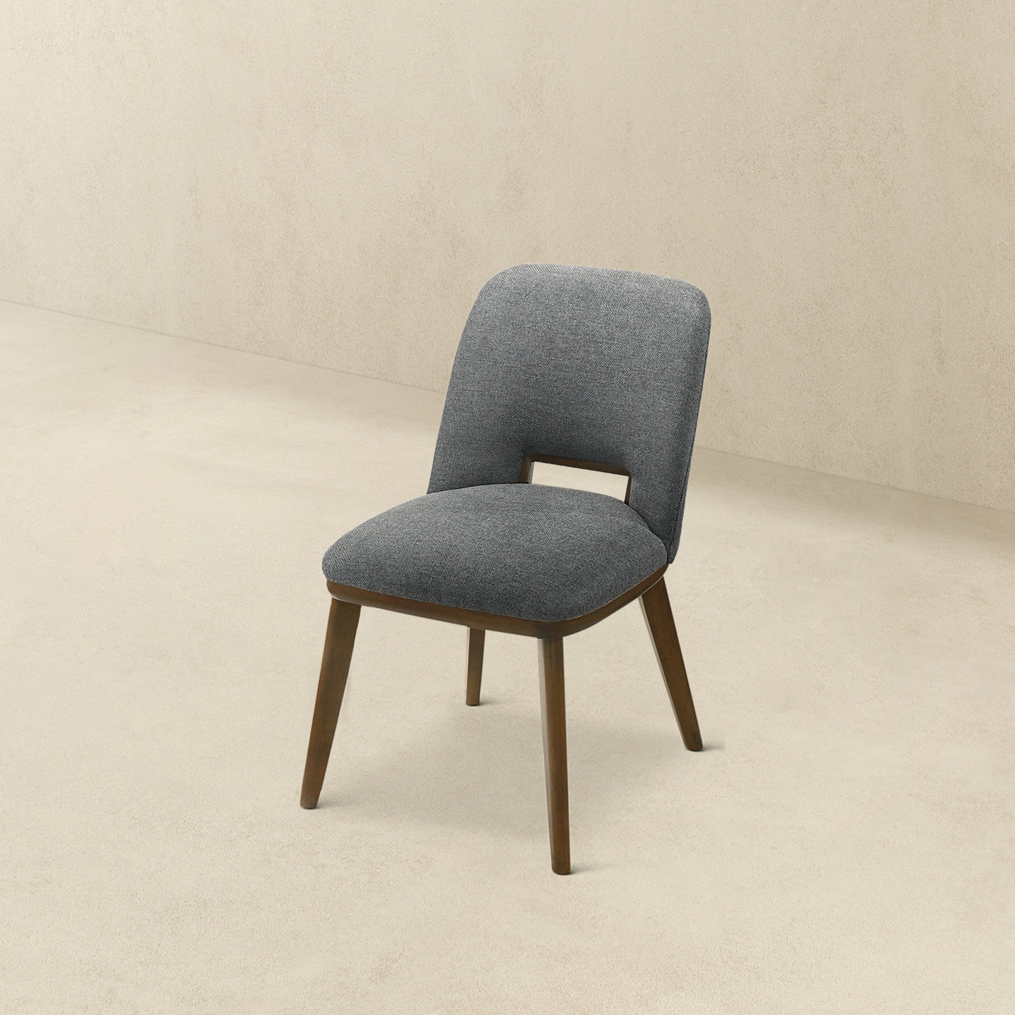 Bonney Dark Grey Fabric Dining Chair Set of 2 - MidinMod