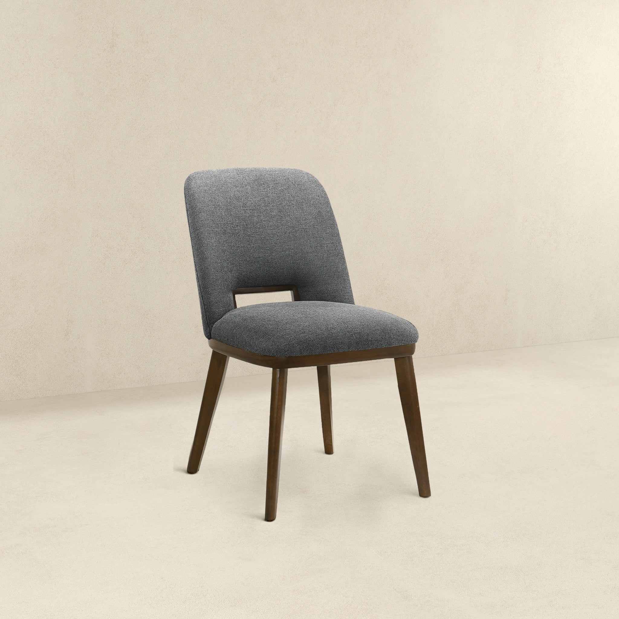Bonney Dark Grey Fabric Dining Chair Set of 2 - MidinMod