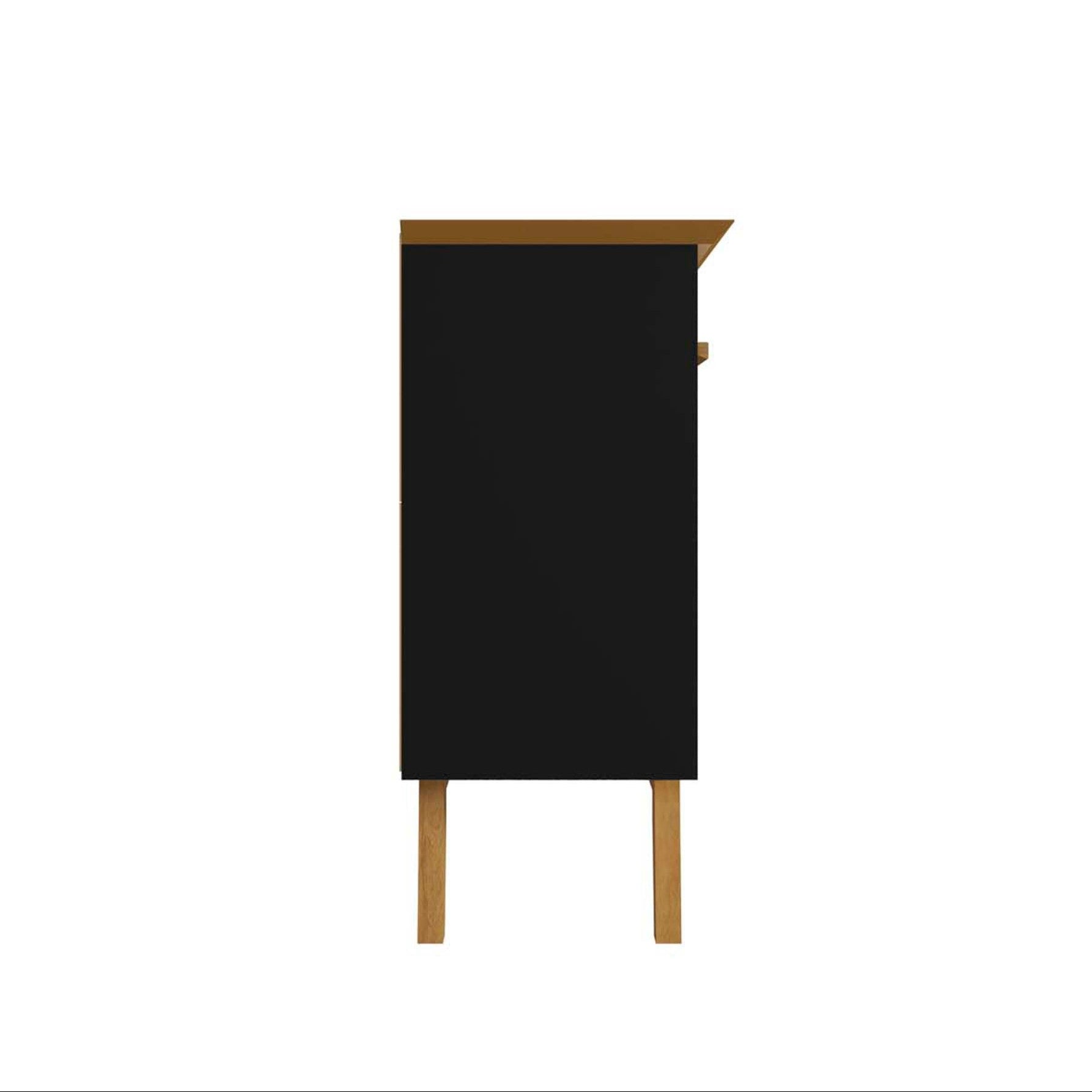 Bradley 63" Black Buffet Stand | Modern Solid Wood Sideboard & Storage Cabinet | MidinMod