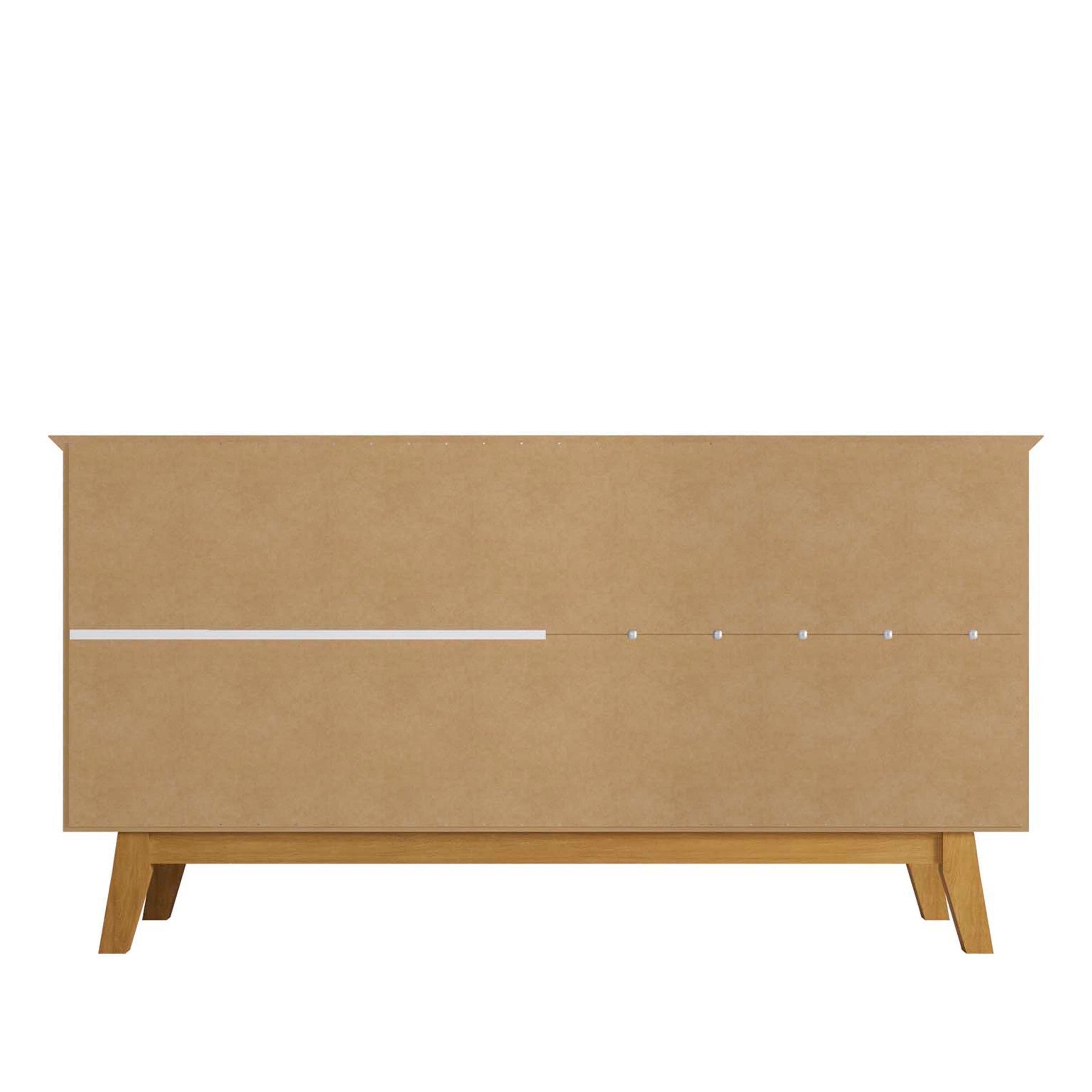 Bradley 63" Black Buffet Stand | Modern Solid Wood Sideboard & Storage Cabinet | MidinMod