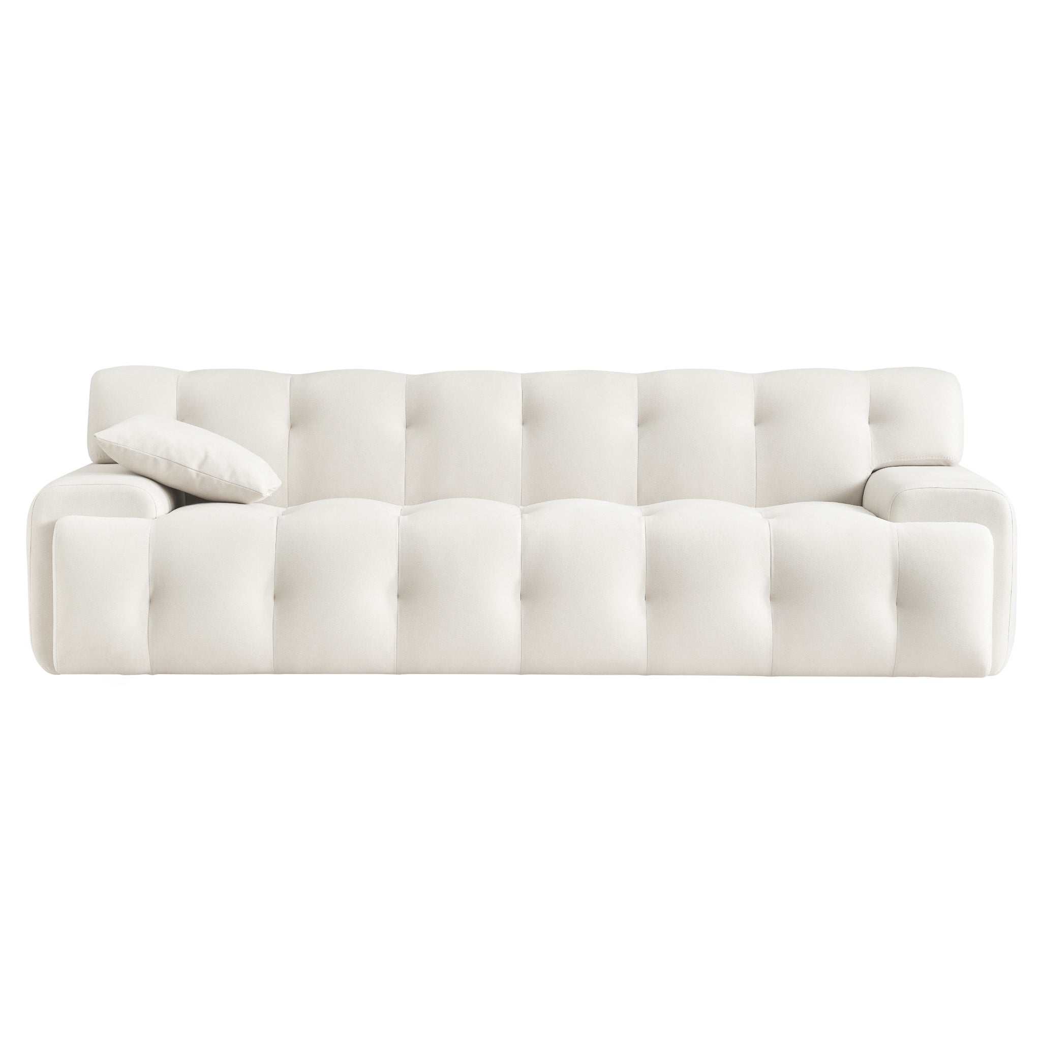 Brigitte Cream Velvet Sofa - MidinMod