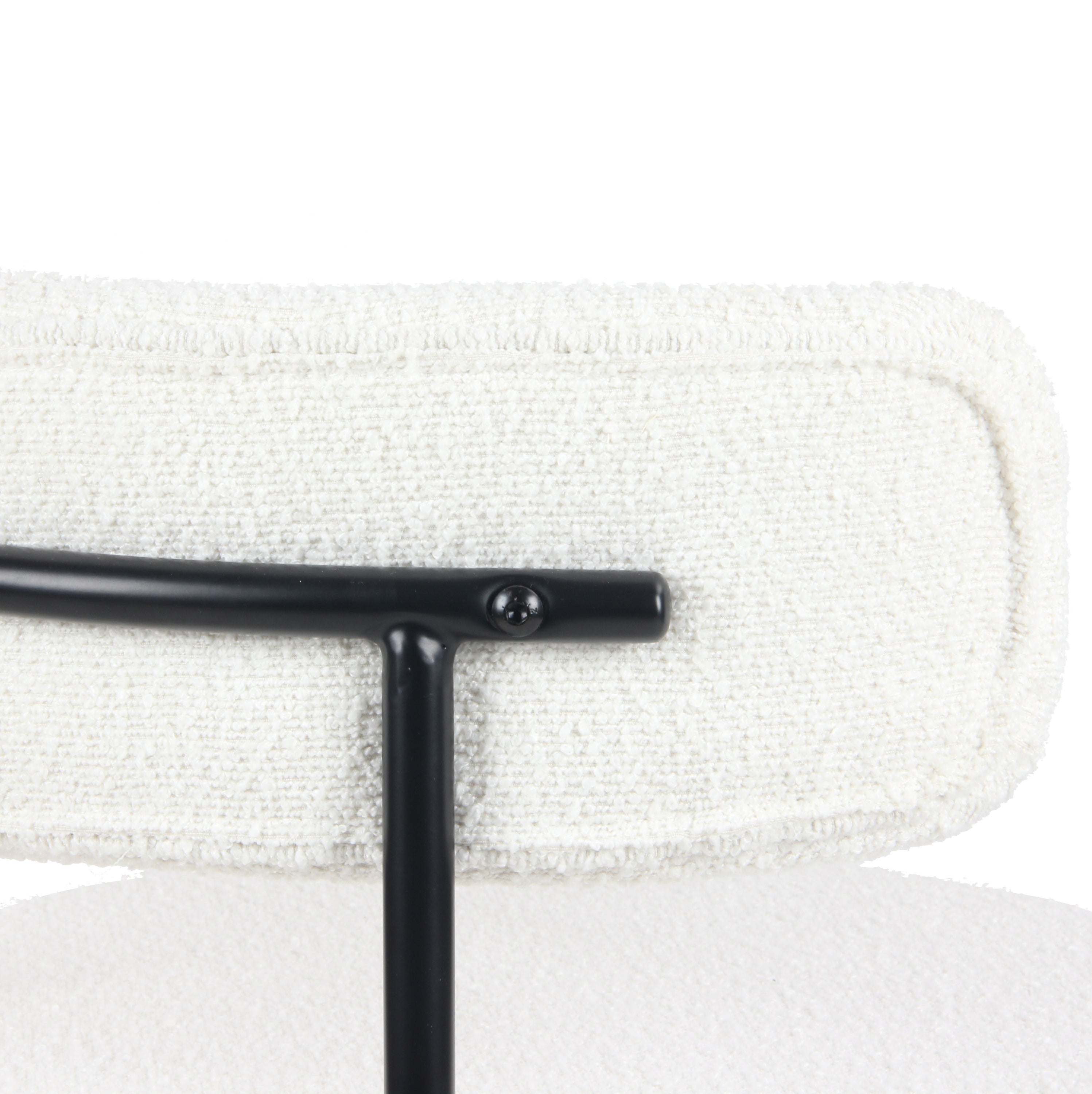 Burbank Modern Round Boucle Dining Chairs - MidinMod