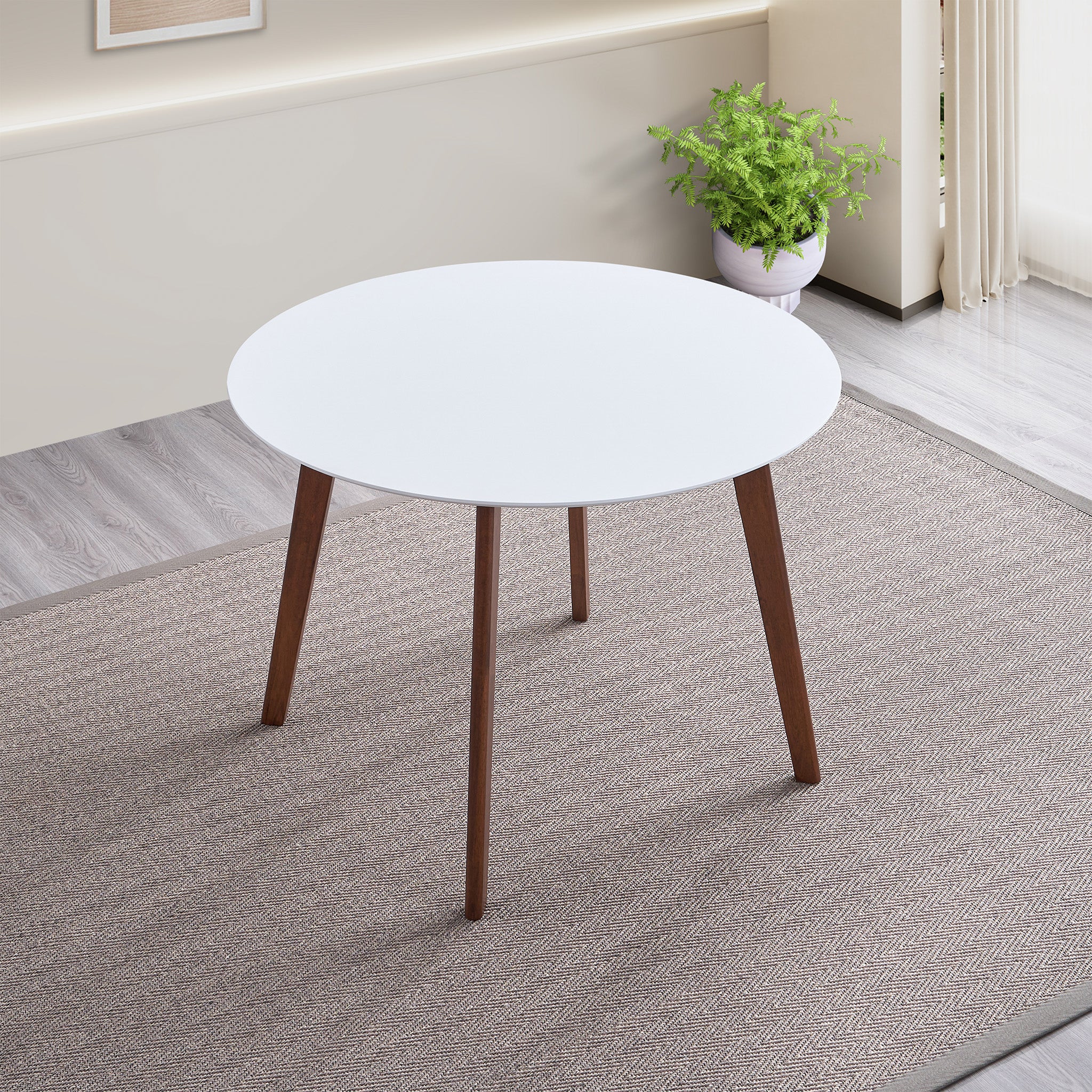 Charlie White Top Dining Table - MidinMod
