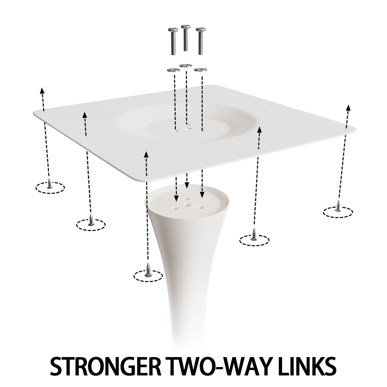 Chasinfield Modern White Round Tulip Dining Table - MidinMod