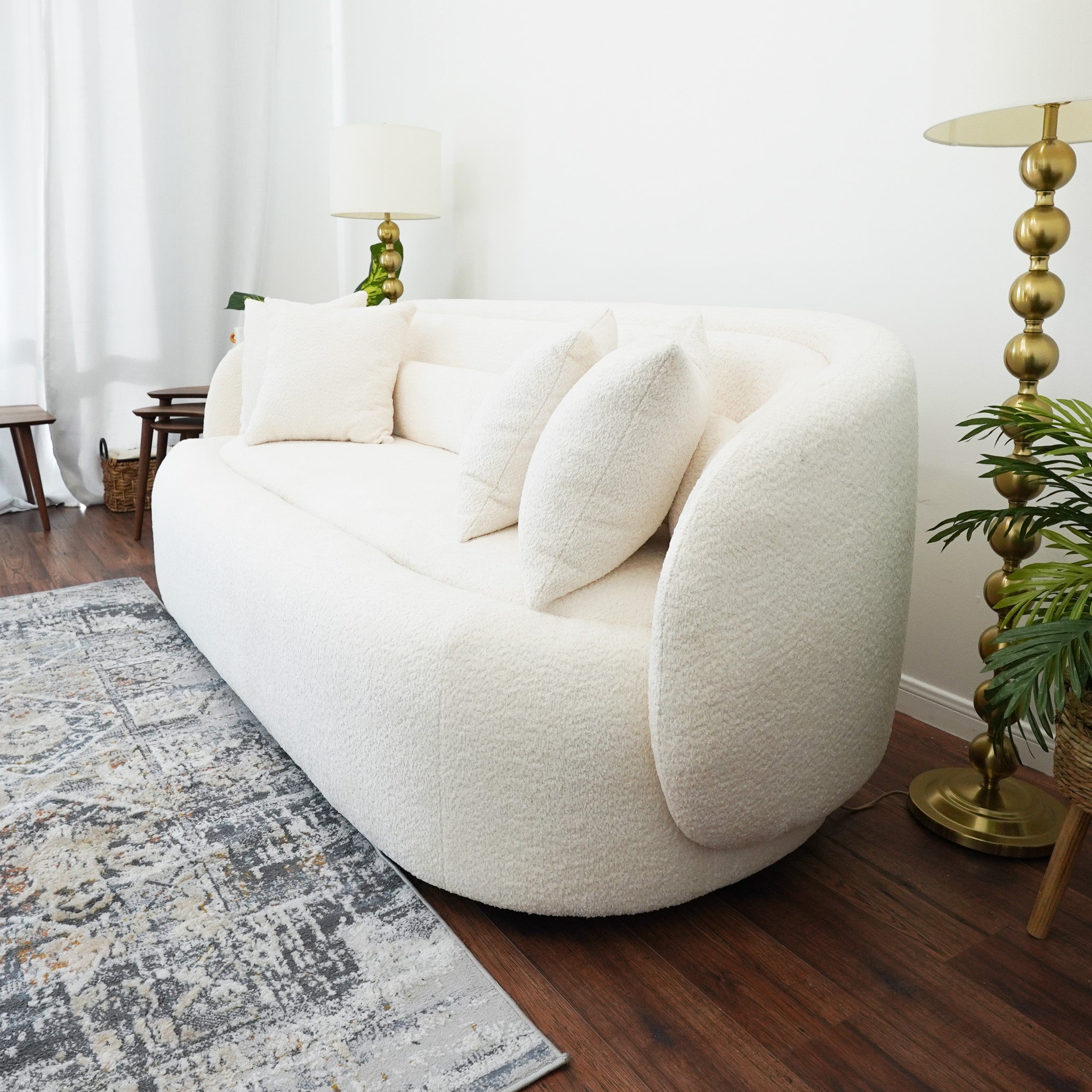 Chelsea Ivory Boucle Sofa - MidinMod