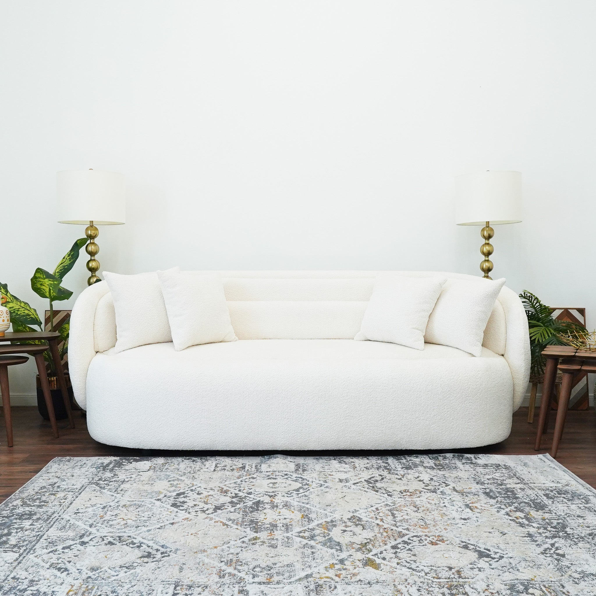 Chelsea Ivory Boucle Sofa - MidinMod