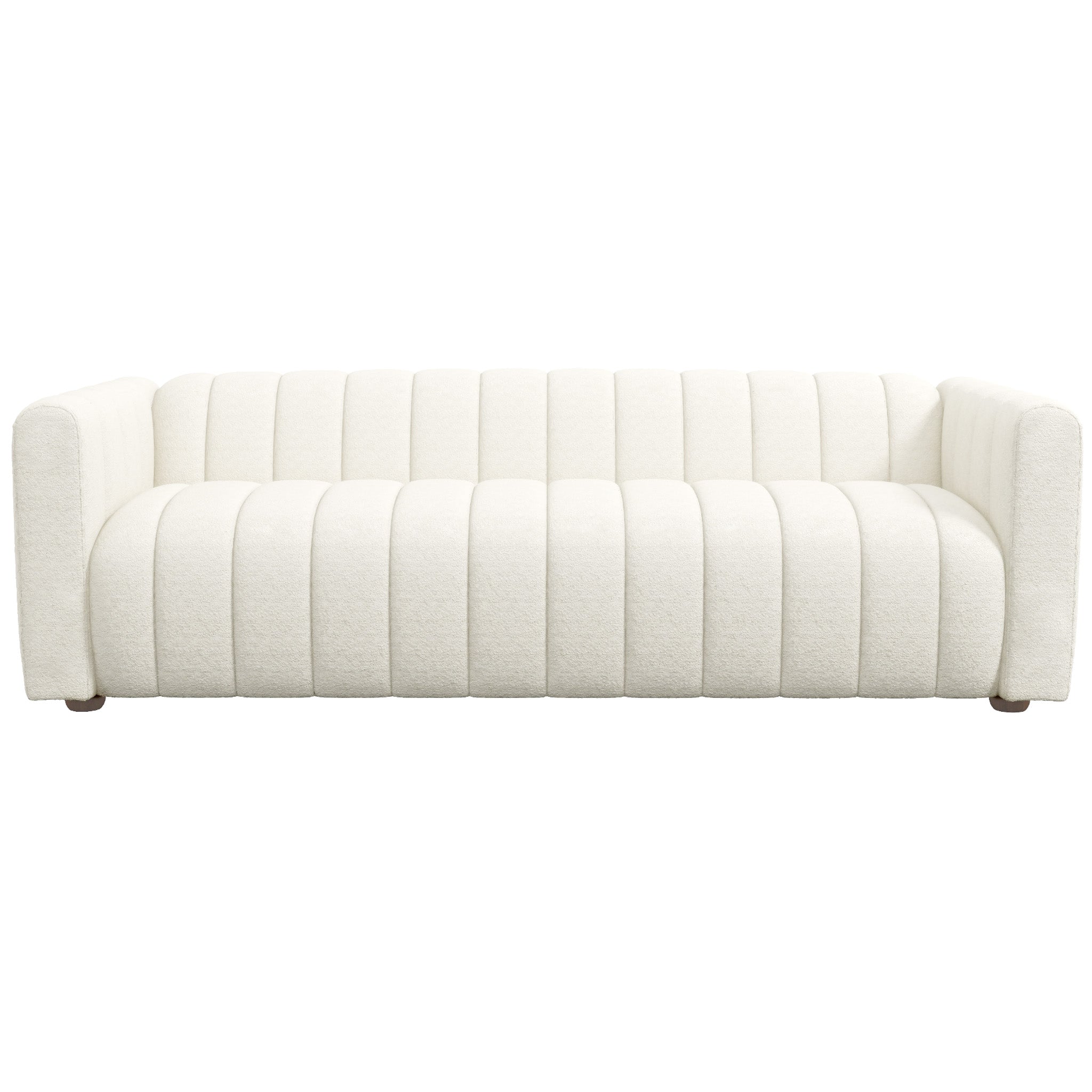 Clara White Boucle Sofa - MidinMod