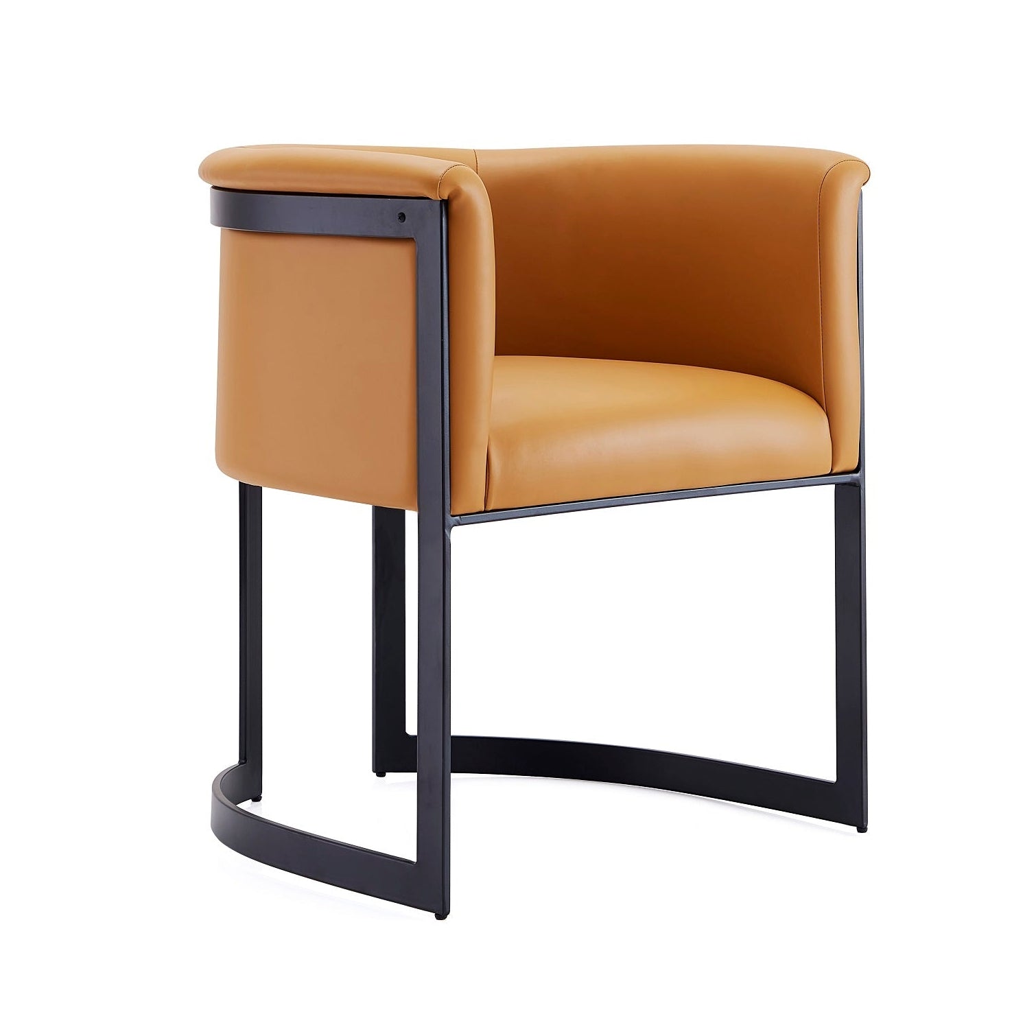 Corso Camel Dining Chair | Modern Vegan Leather Upholstered Side Chair | MidinMod