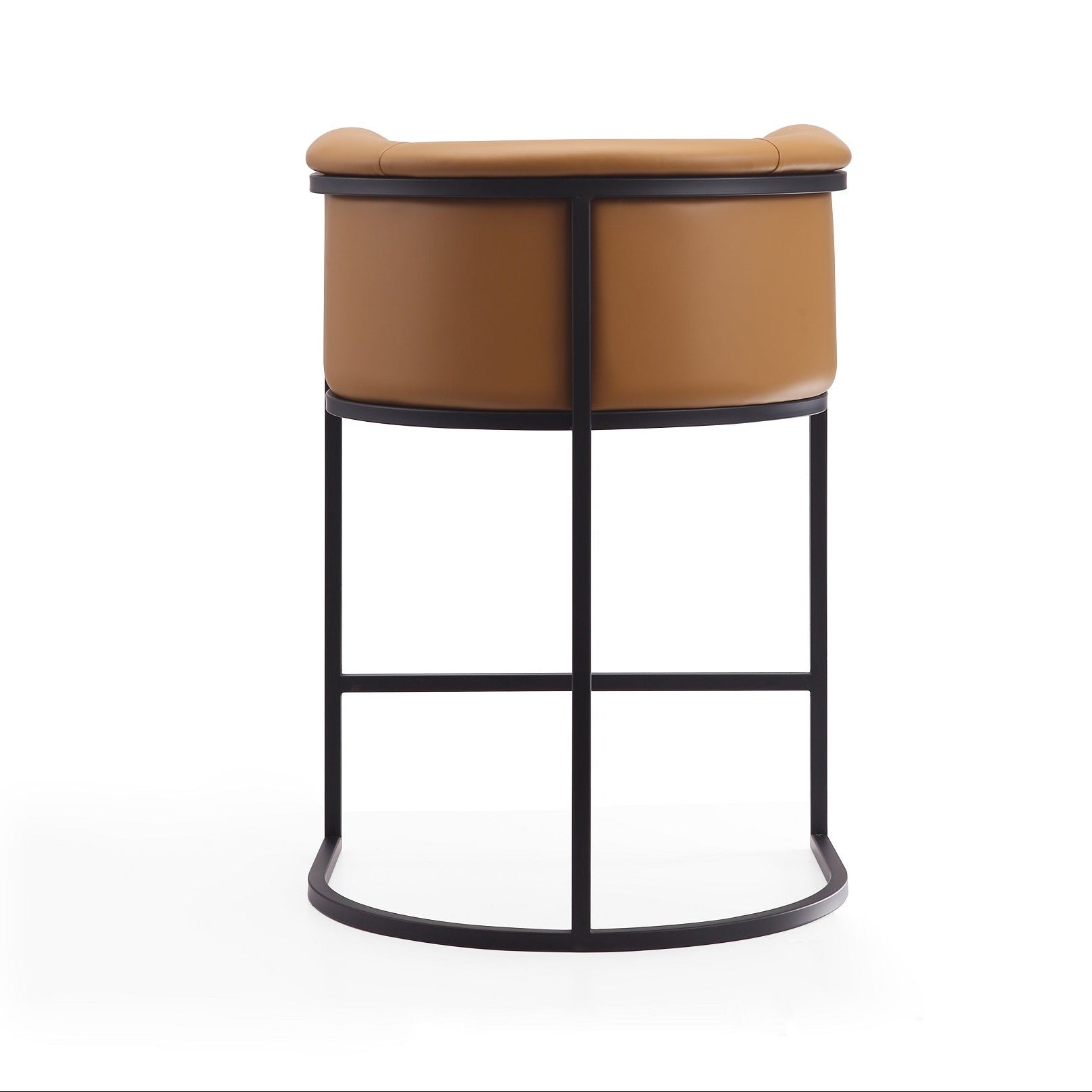 Cosmopolitan Camel Counter Stool | Modern Leather Upholstered Bar Seating