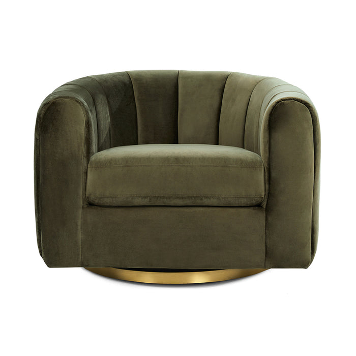 Covington Green Velvet Swivel Chair