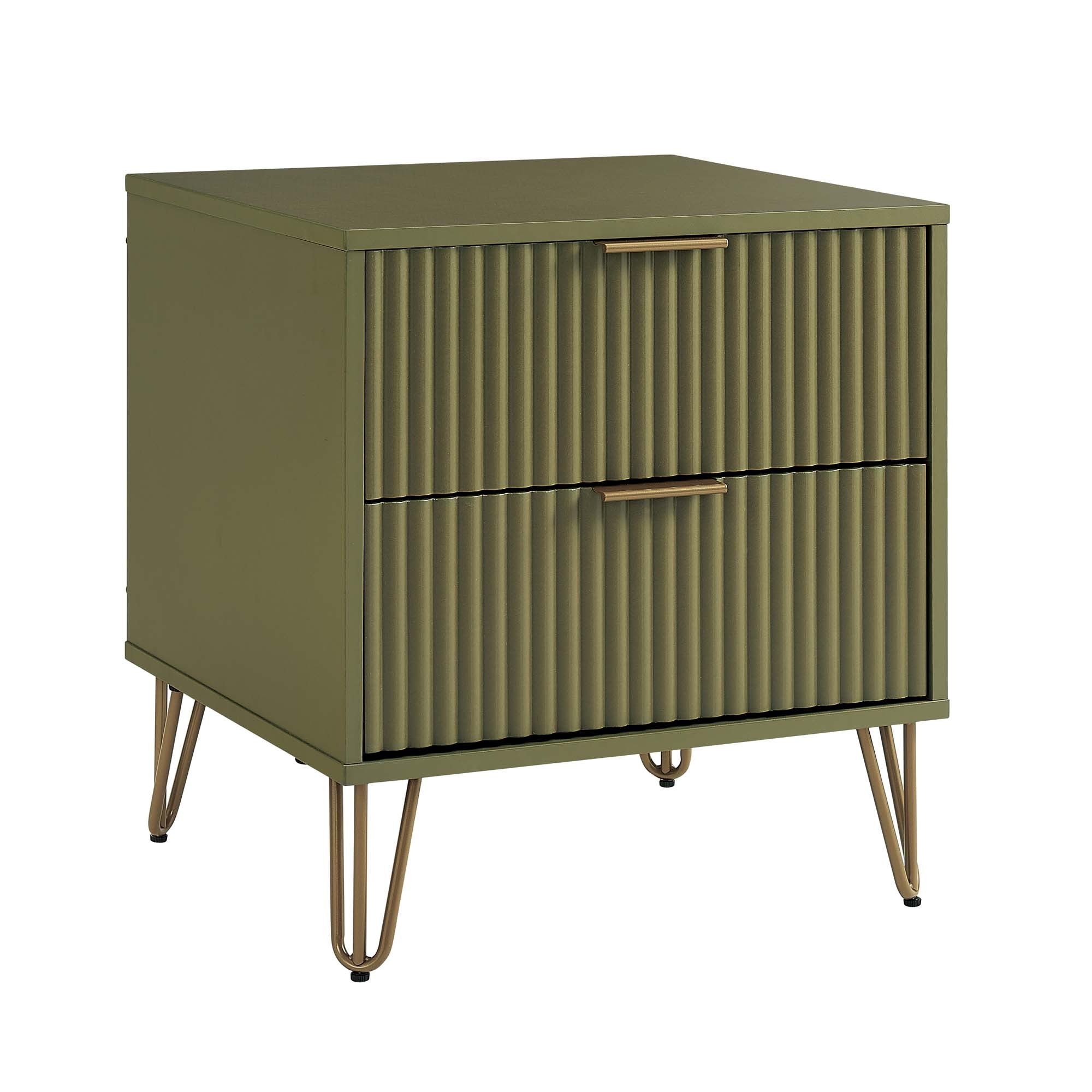 Dumbo 2.0 Modern Olive Green Nightstand | Stylish Bedside Storage | MidinMod