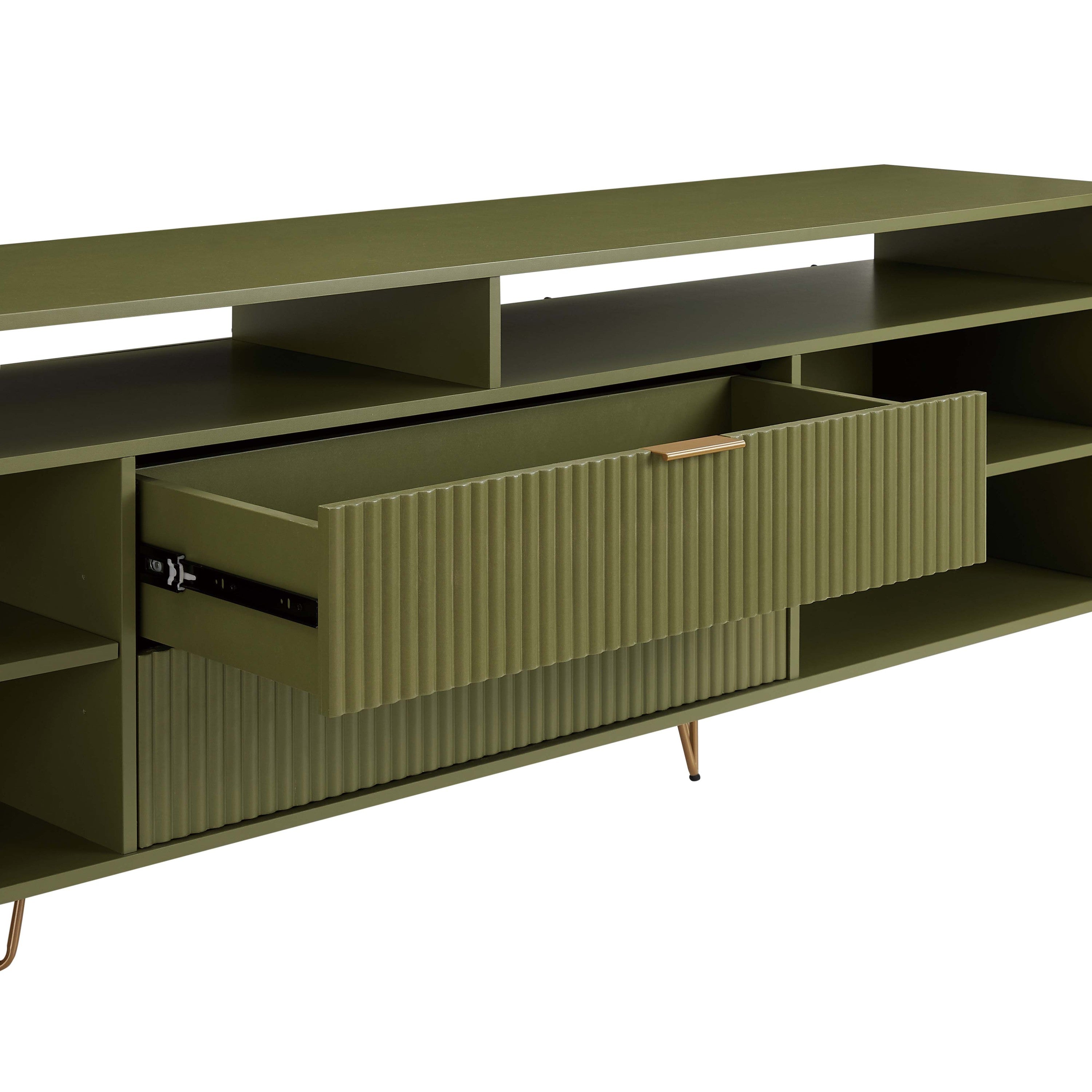 Dumbo 85-Inch Olive Green TV Stand | Sleek Modern Media Center | MidinMod