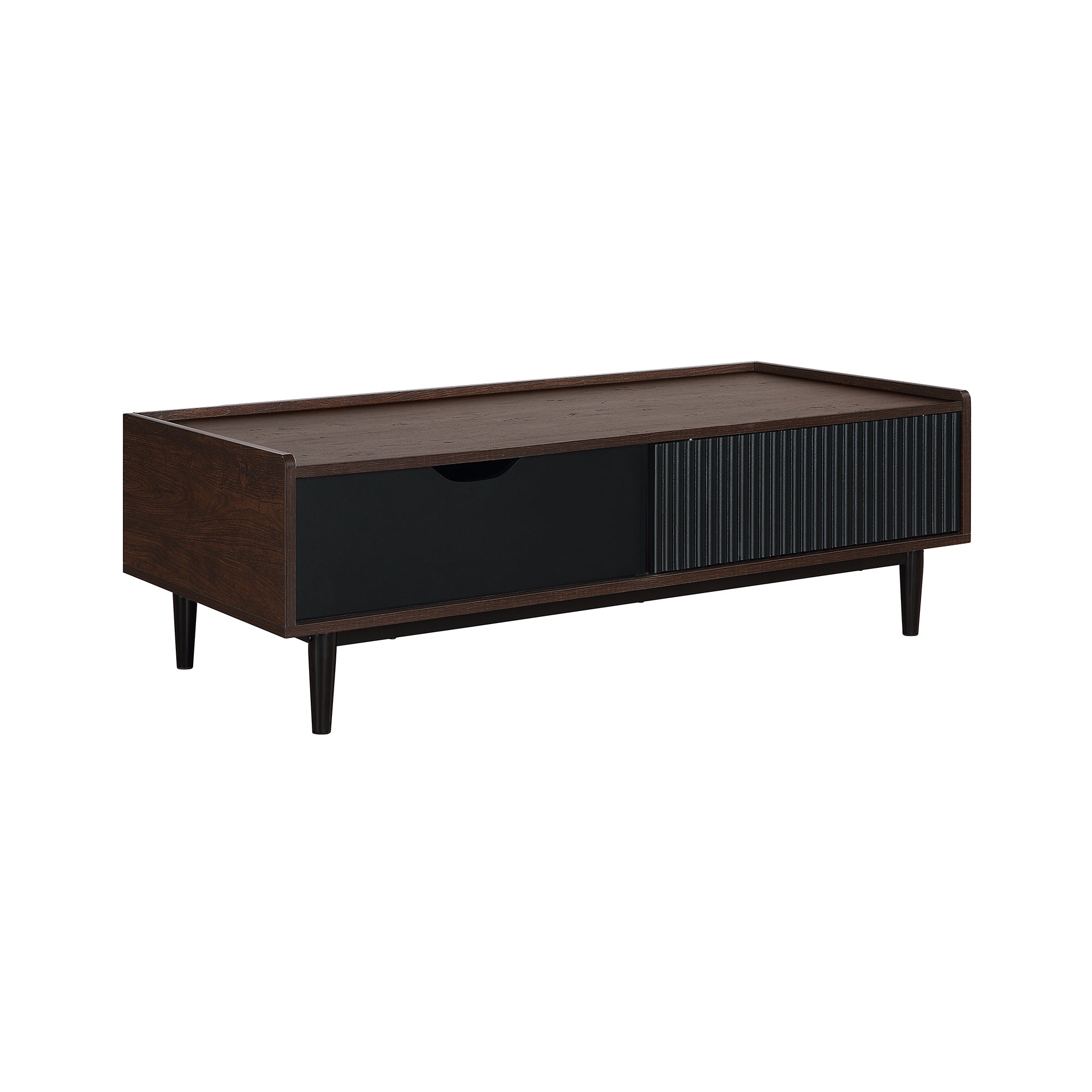 Duane Dark Brown & Black Coffee Table | Modern Living Room Centerpiece | MidinMod