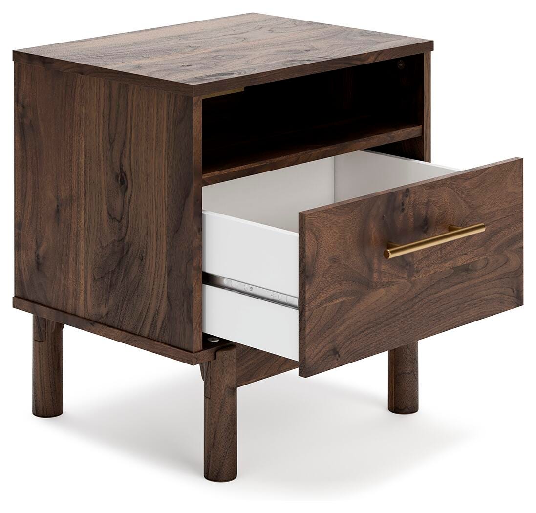 Calverson Nightstand - 1 Drawer, Open Cubby