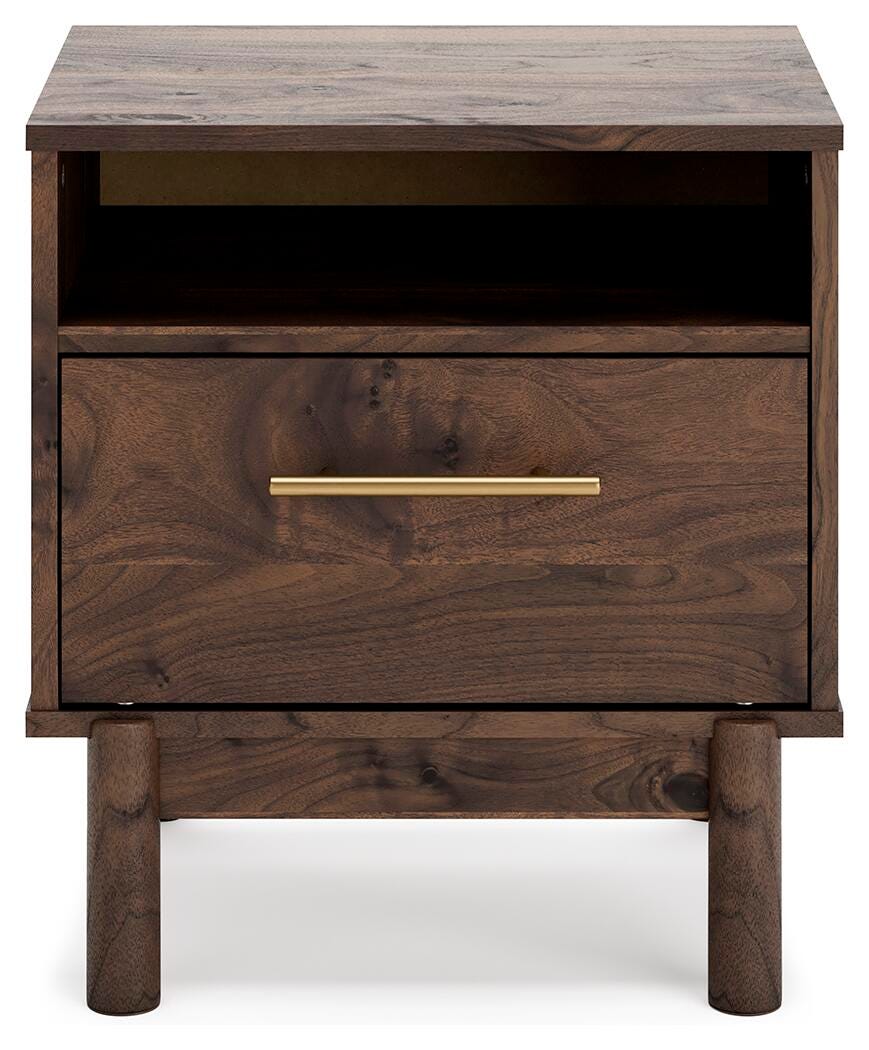 Calverson Nightstand - 1 Drawer, Open Cubby