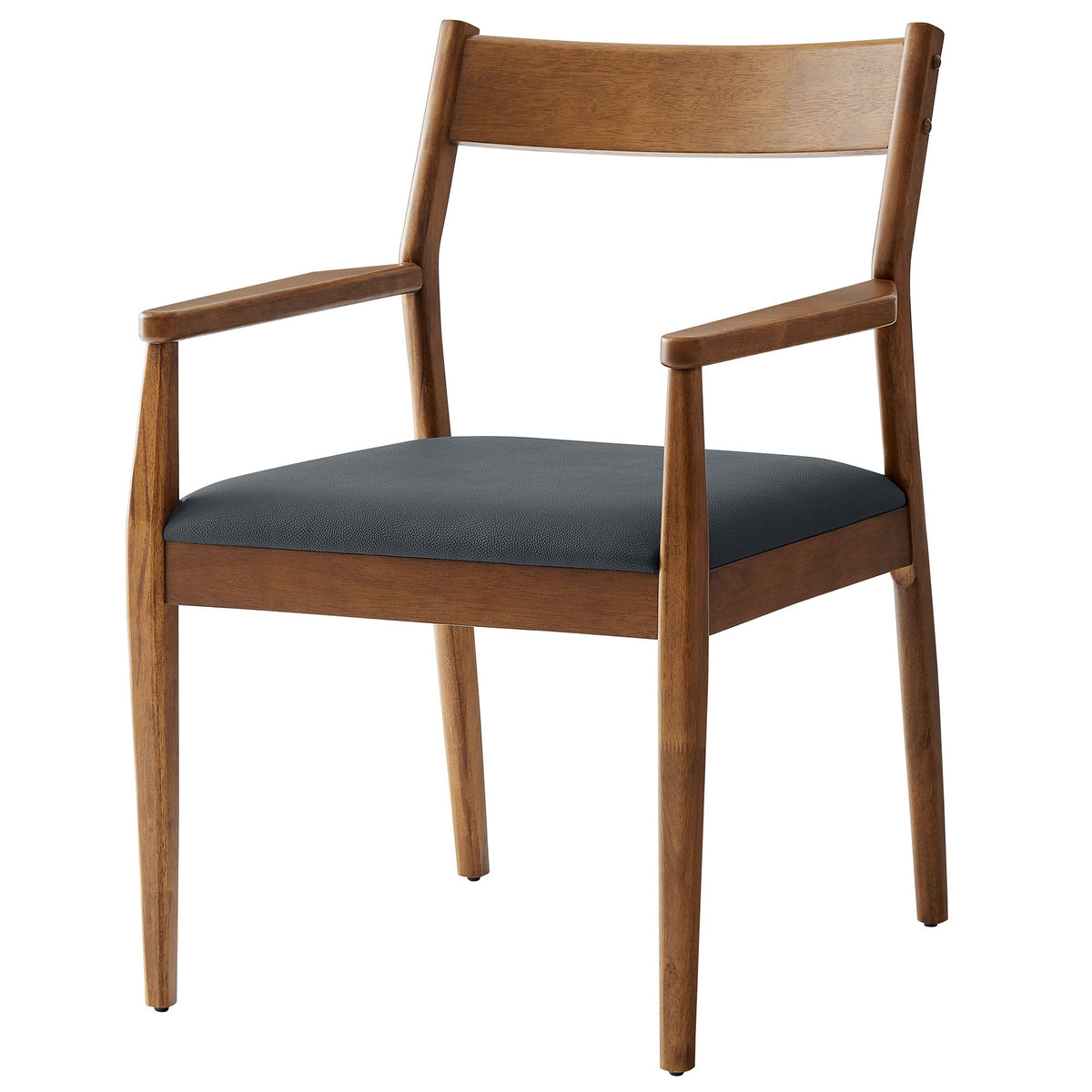 Solara Vegan Leather Wood Dining Armchairs Set of 2 by Modway
