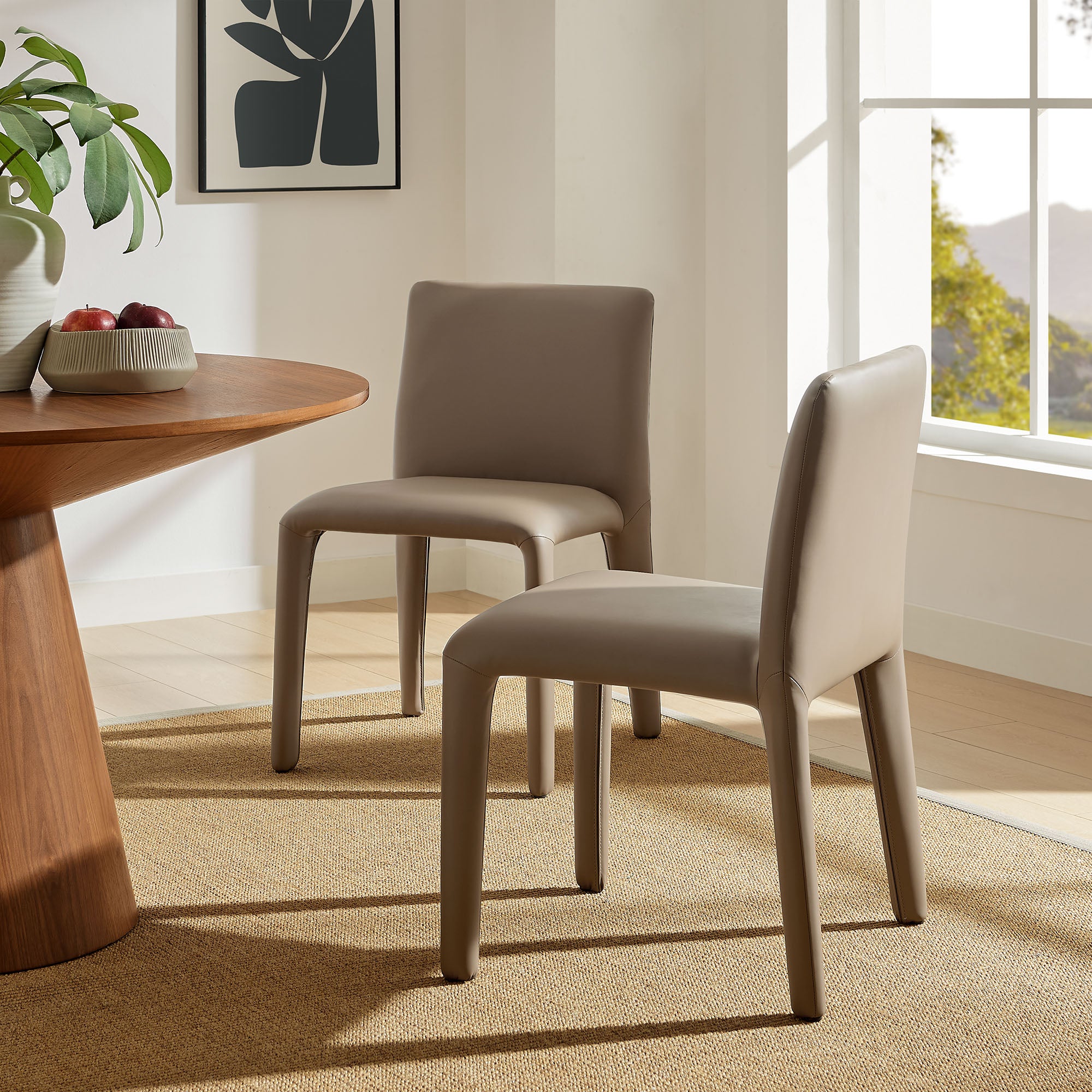 Rhodes Vegan Leather Upholstered Dining Chair by Modway