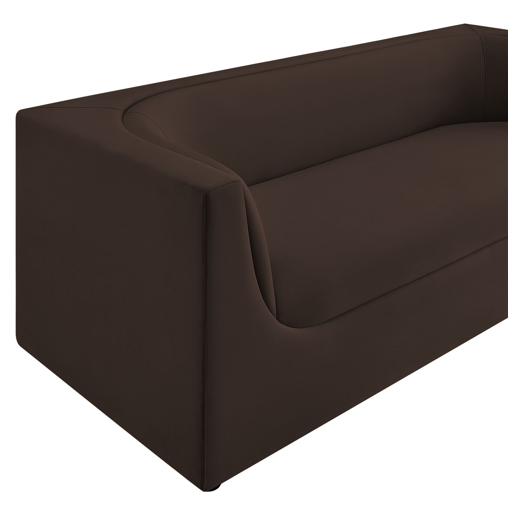 Hilda 86" Curved Back Performance Velvet Sofa by Modway