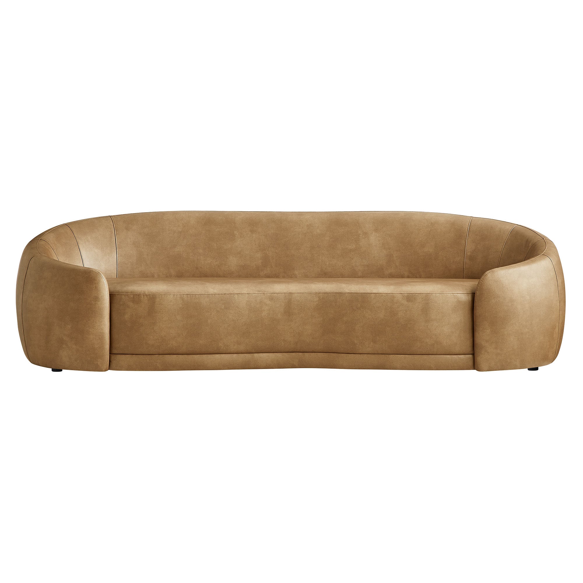 Contessa Curved Vegan Leather Sofa by Modway