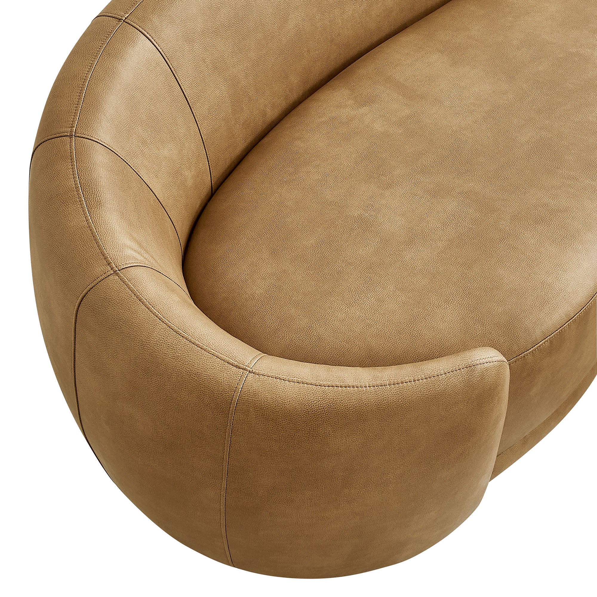 Contessa Curved Vegan Leather Sofa by Modway